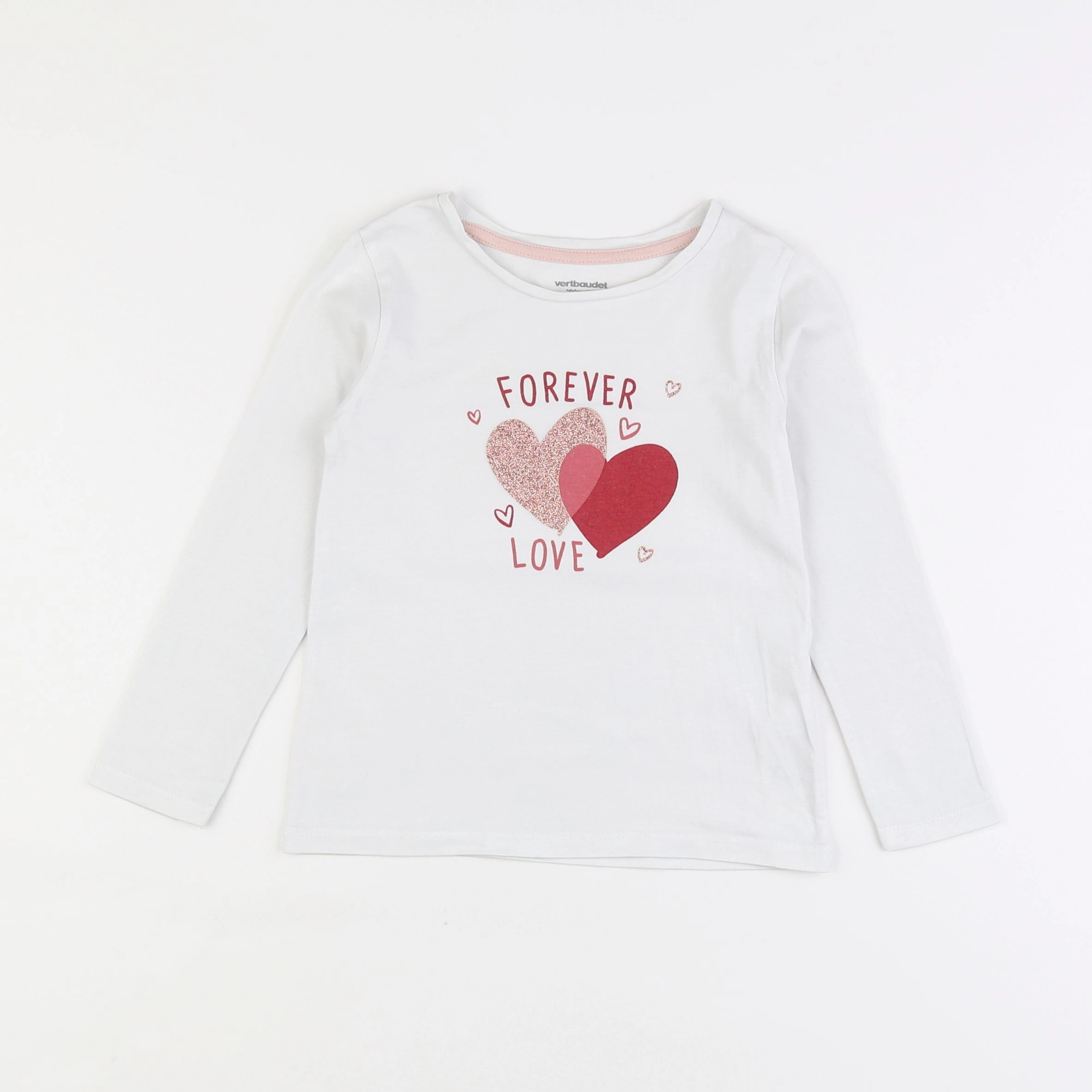 Vertbaudet - tee-shirt blanc - 4 ans