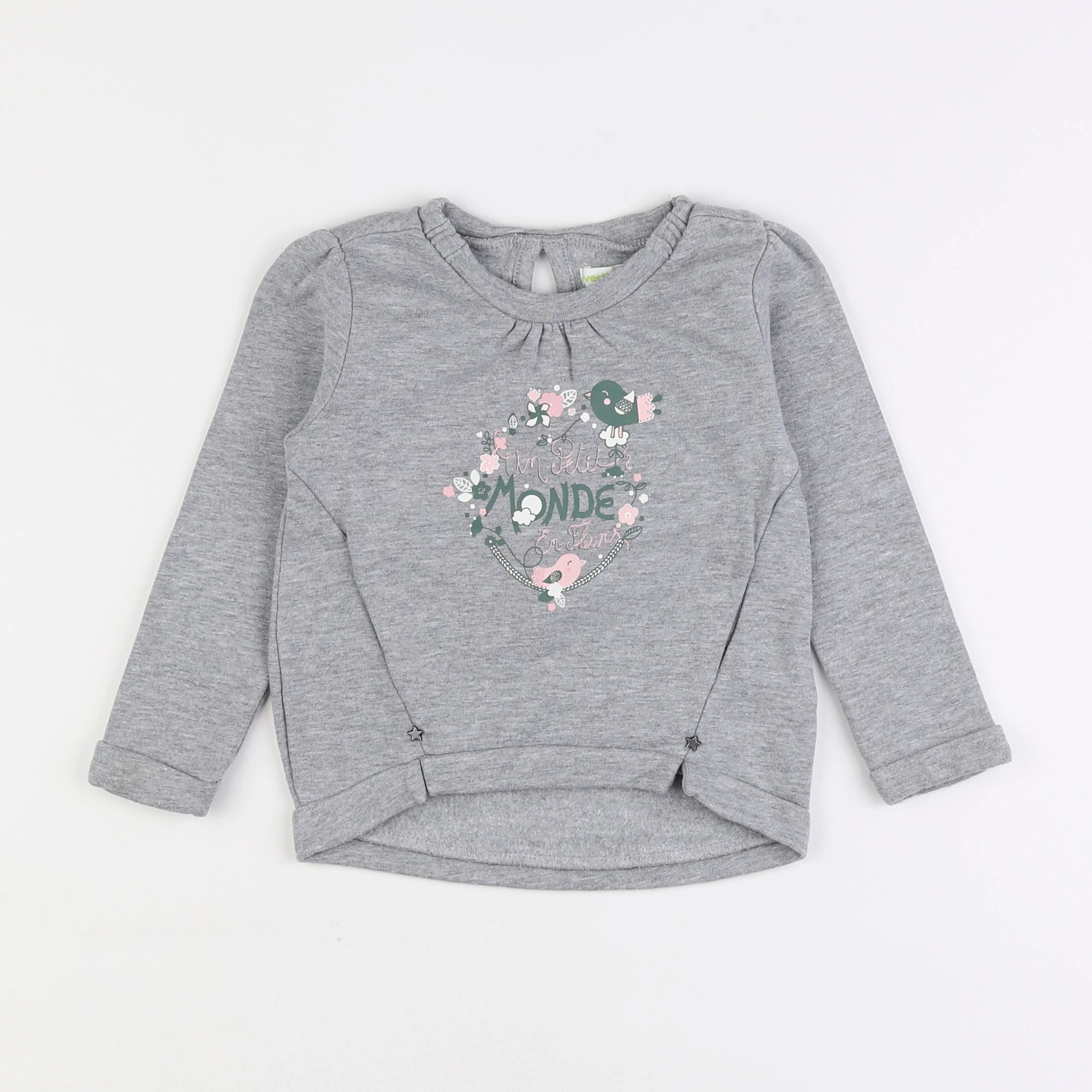 Vertbaudet - sweat gris - 3 ans