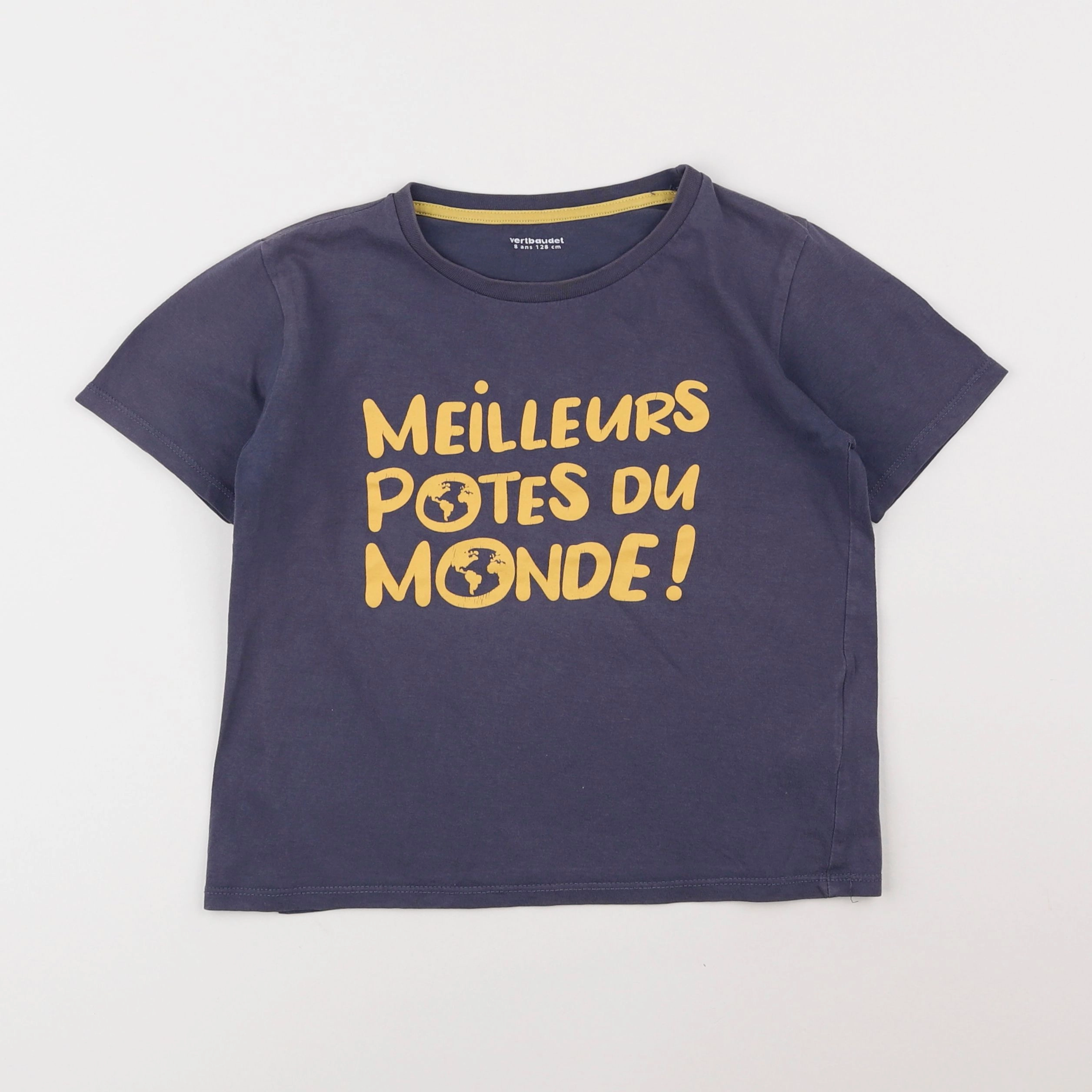 Vertbaudet - tee-shirt bleu - 8 ans