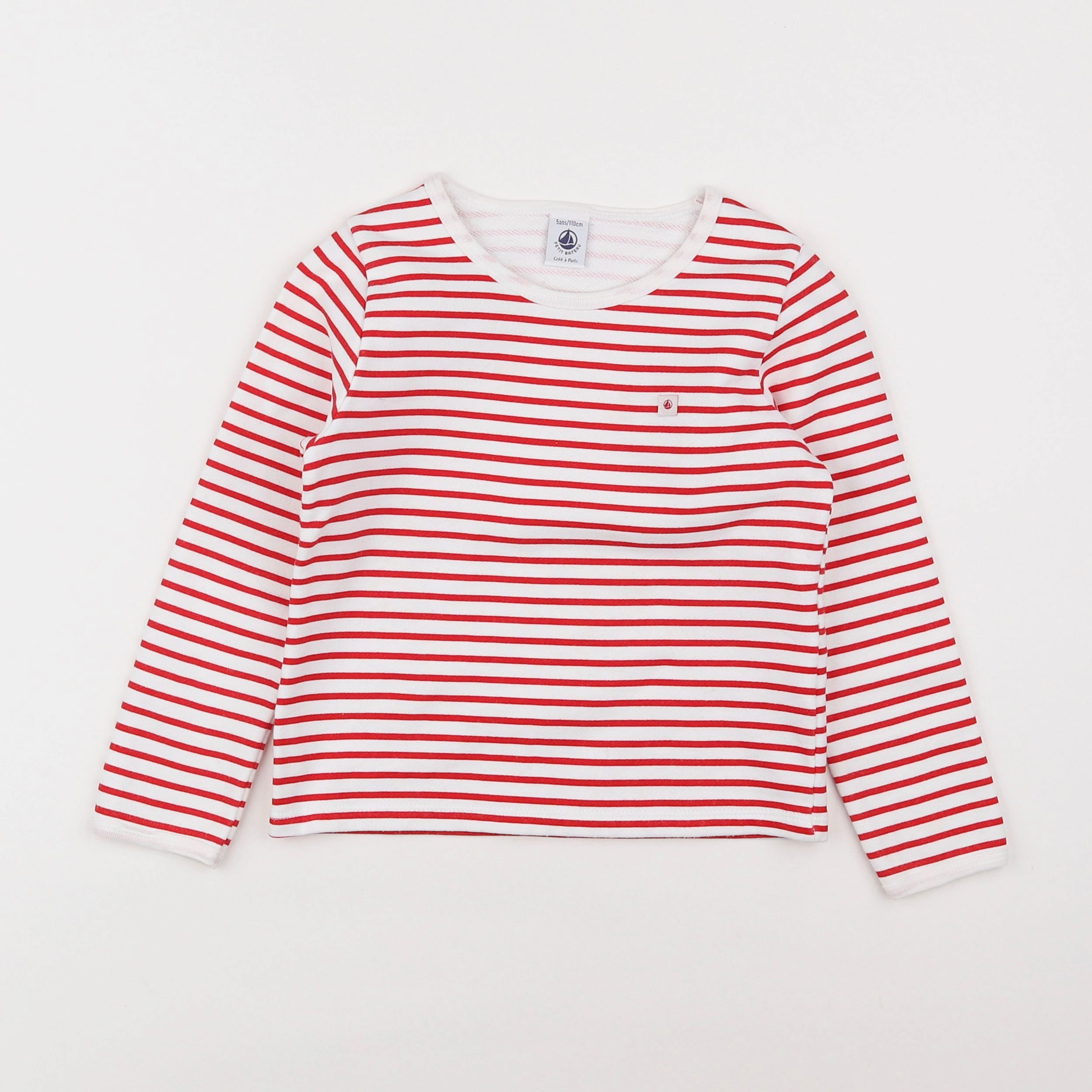 Petit Bateau - tee-shirt rouge - 5 ans