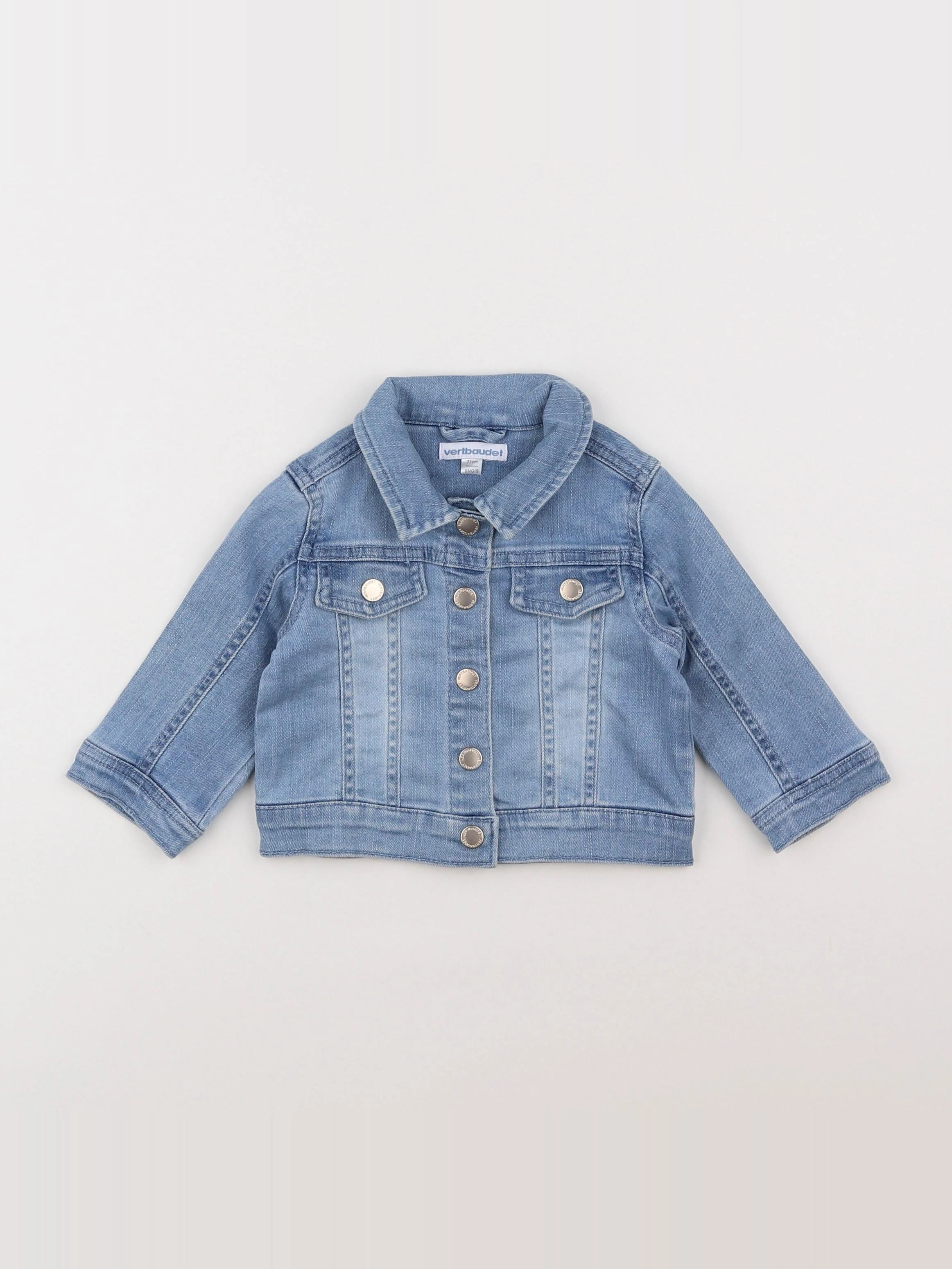 Vertbaudet - veste imprimé au dos bleu - 18 mois