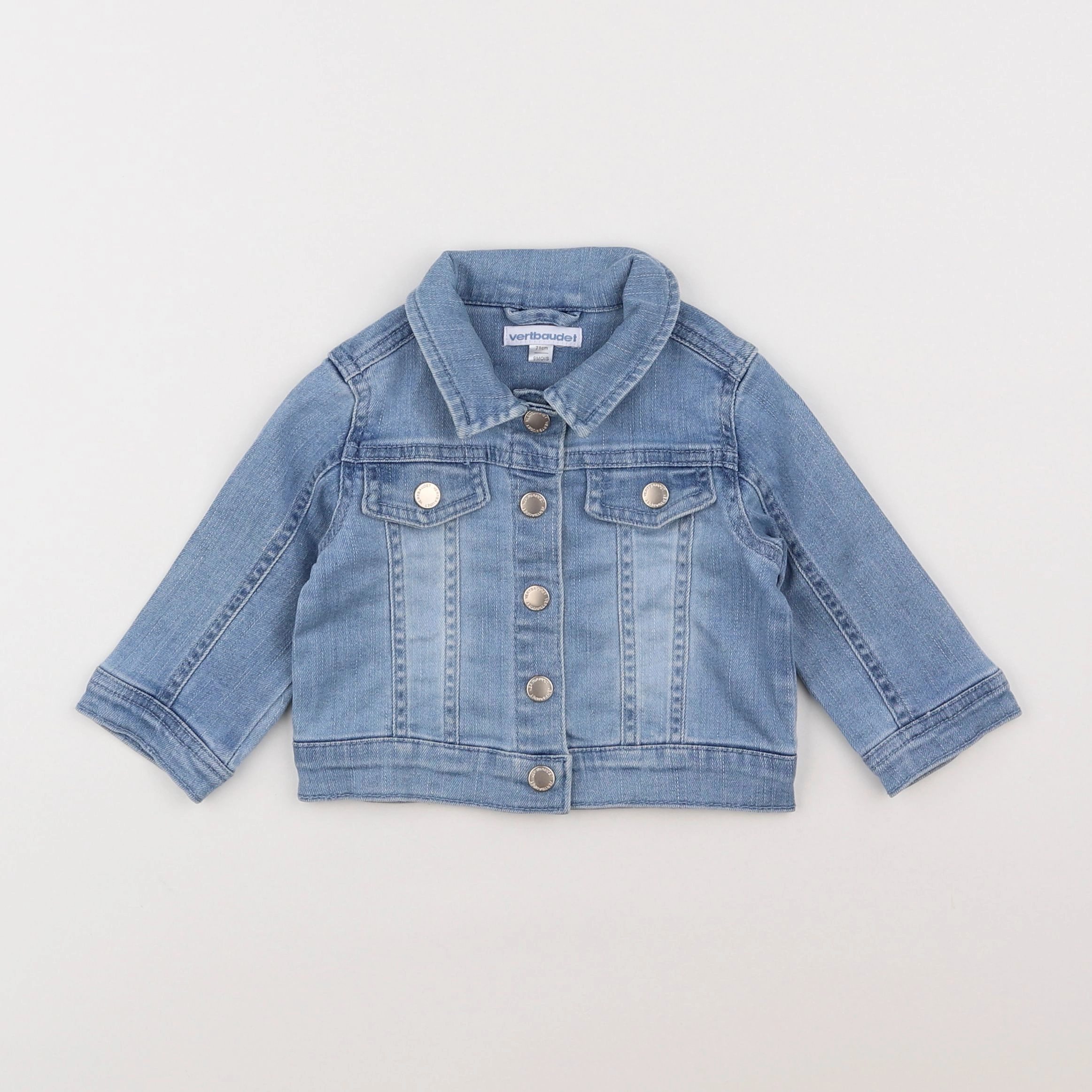 Vertbaudet - veste imprimé au dos bleu - 18 mois