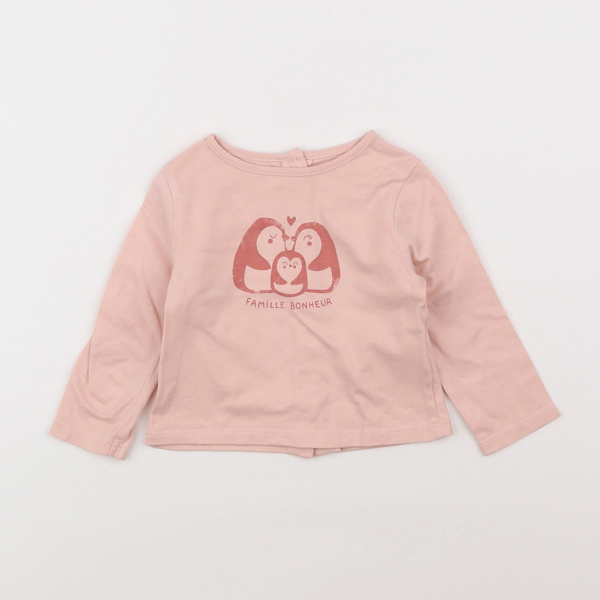 Vertbaudet - tee-shirt rose - 6 mois