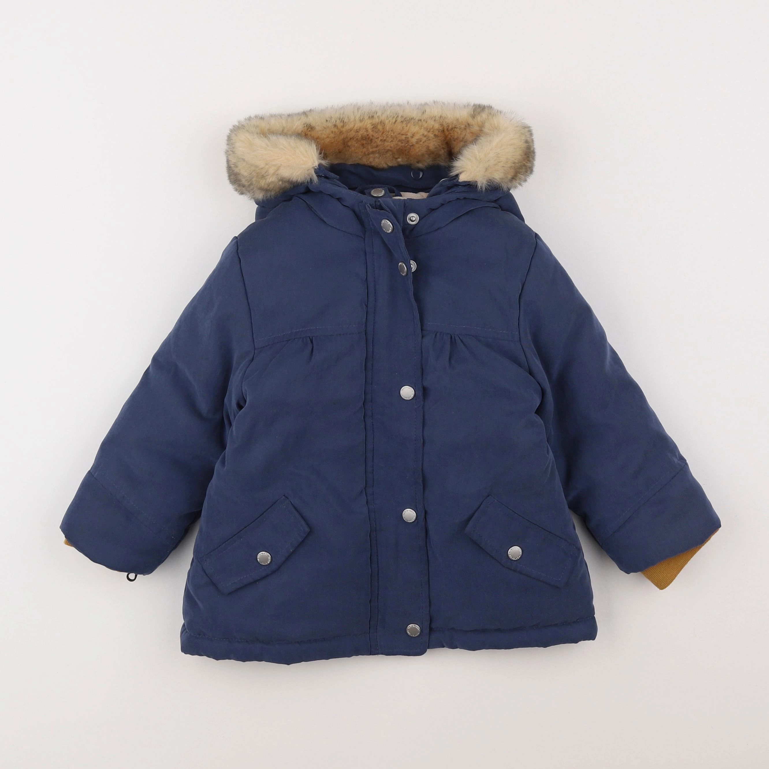 Vertbaudet - parka doublure amovible bleu - 2 ans