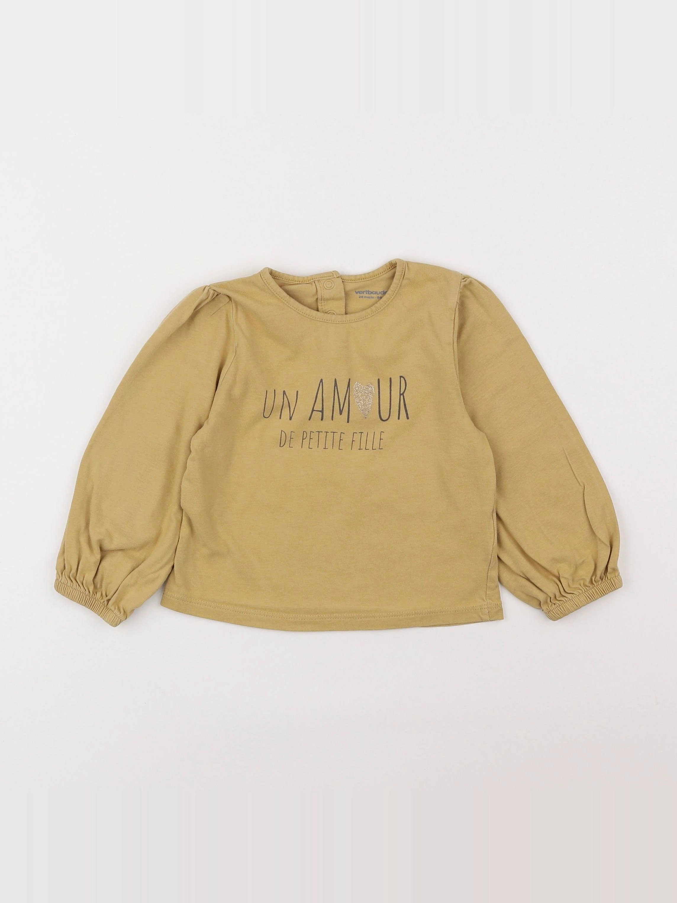 Vertbaudet - tee-shirt jaune - 2 ans