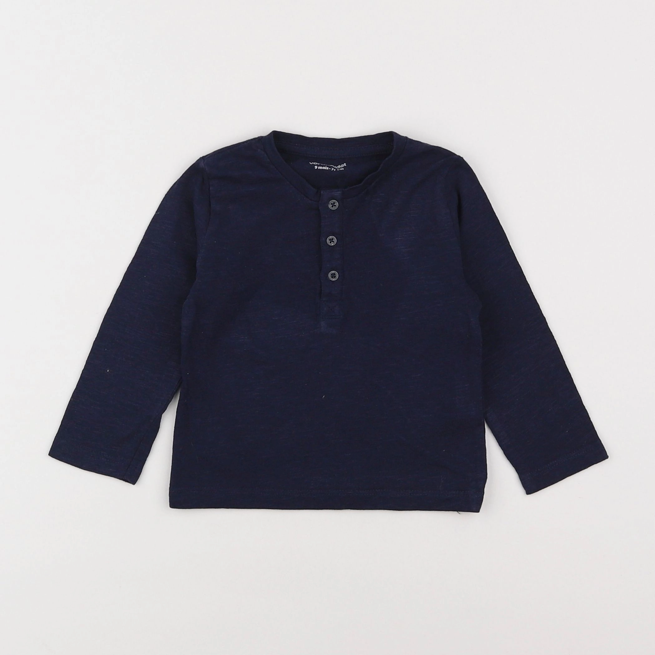 Vertbaudet - tee-shirt bleu - 9 mois