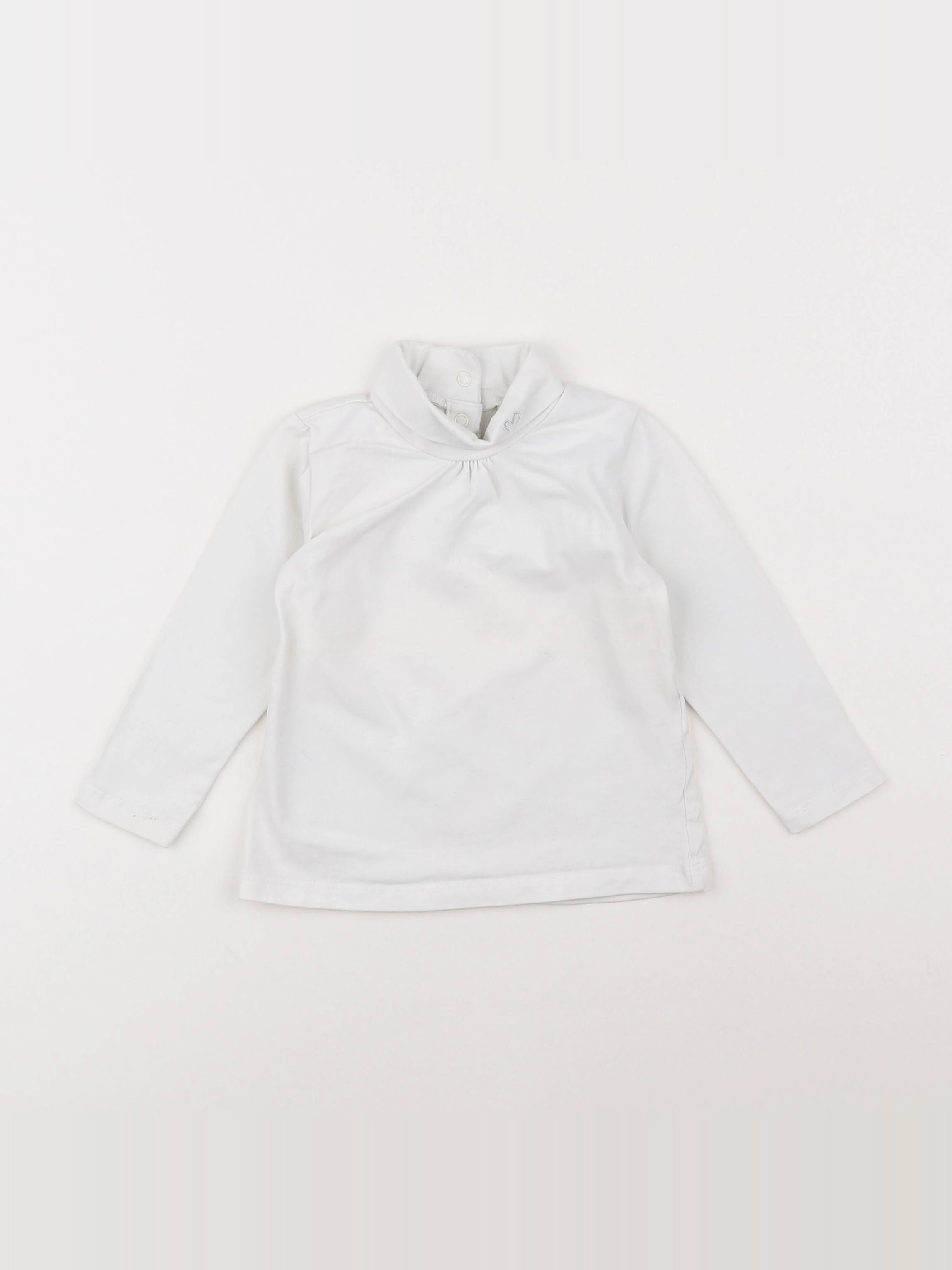 Tape à l'oeil - sous-pull blanc - 18 mois