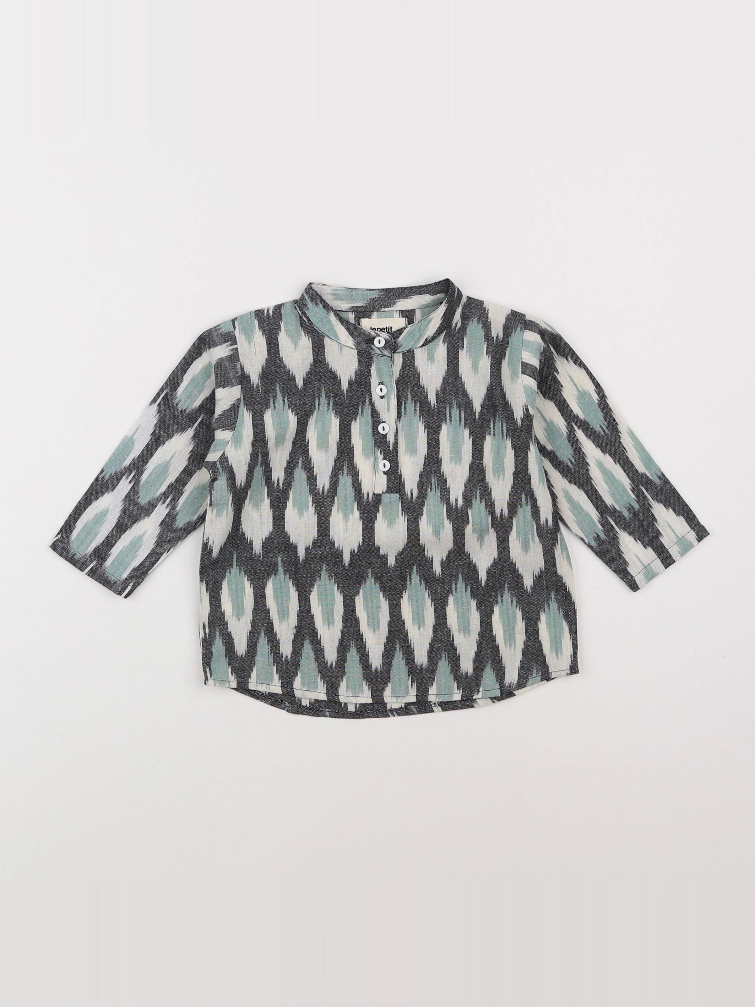Lucas du Tertre - chemise noir - 9/12 mois