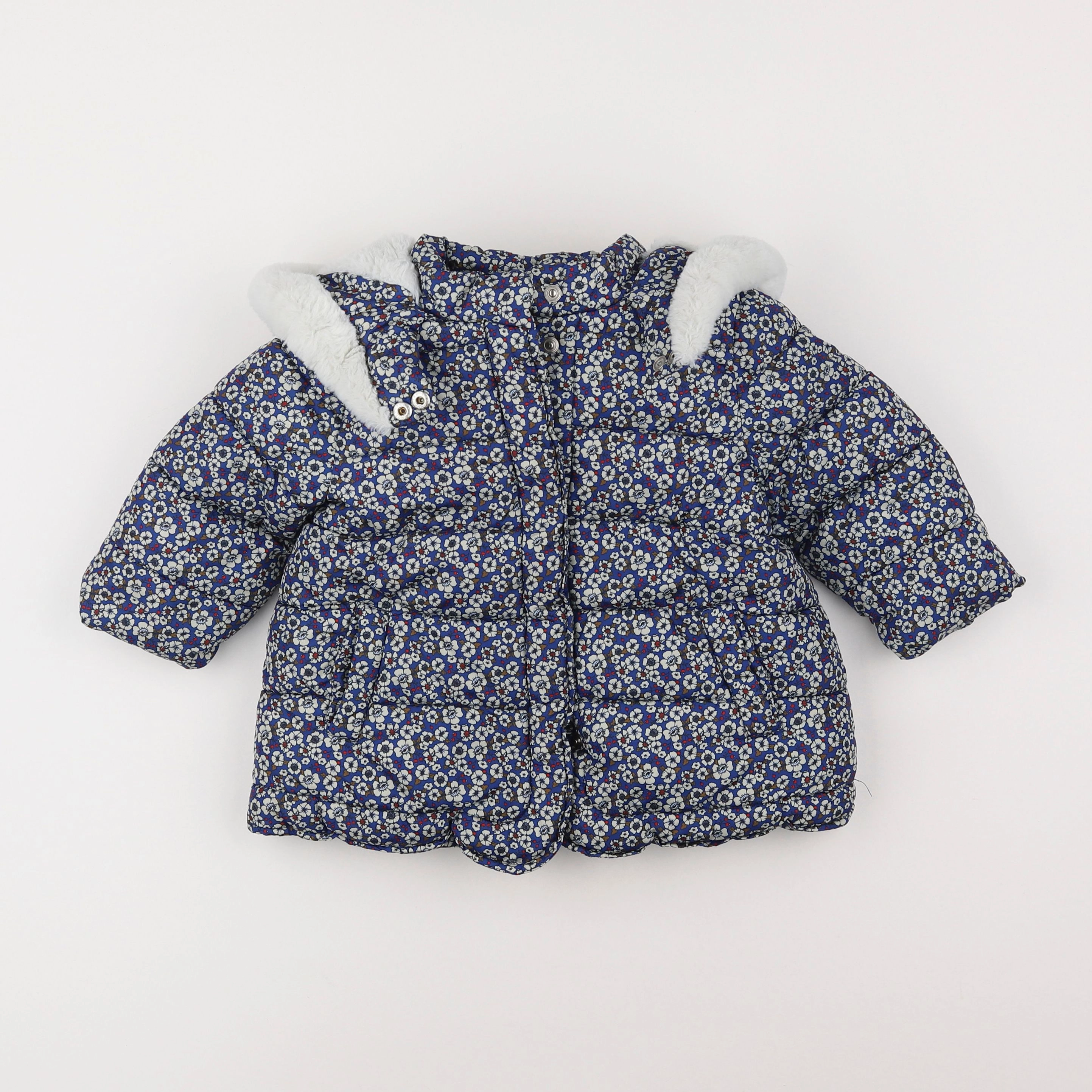 Boutchou - doudoune bleu, blanc - 18 mois