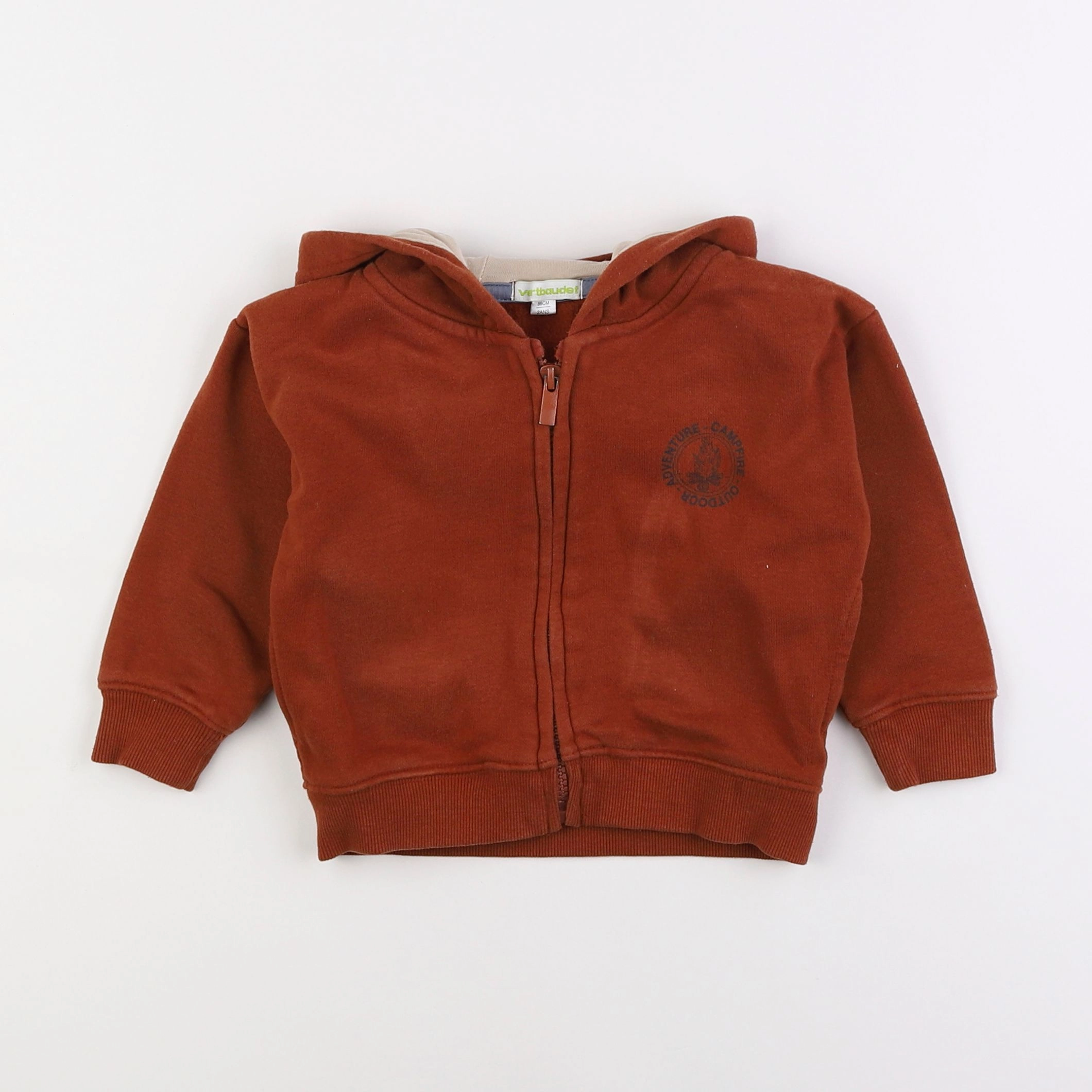 Vertbaudet - sweat marron - 2 ans