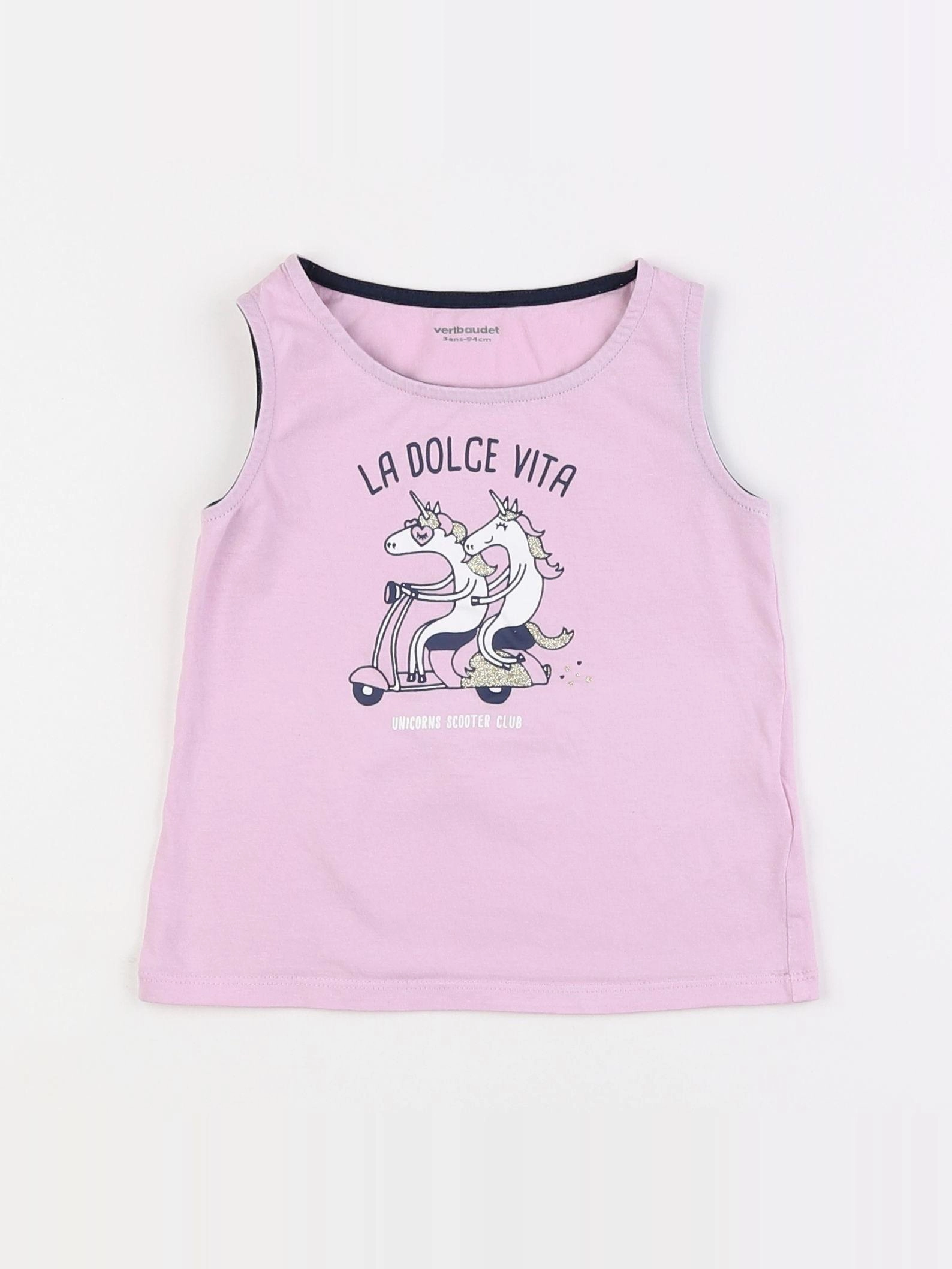Vertbaudet - débardeur violet - 3 ans