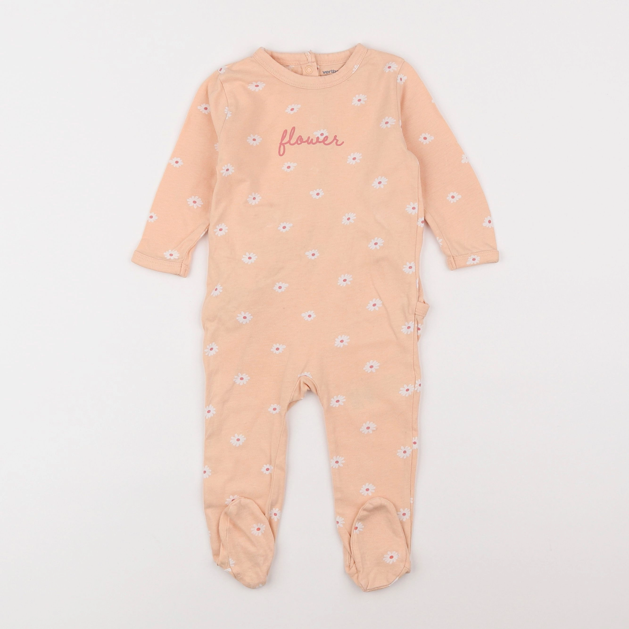 Vertbaudet - pyjama coton rose - 6 mois