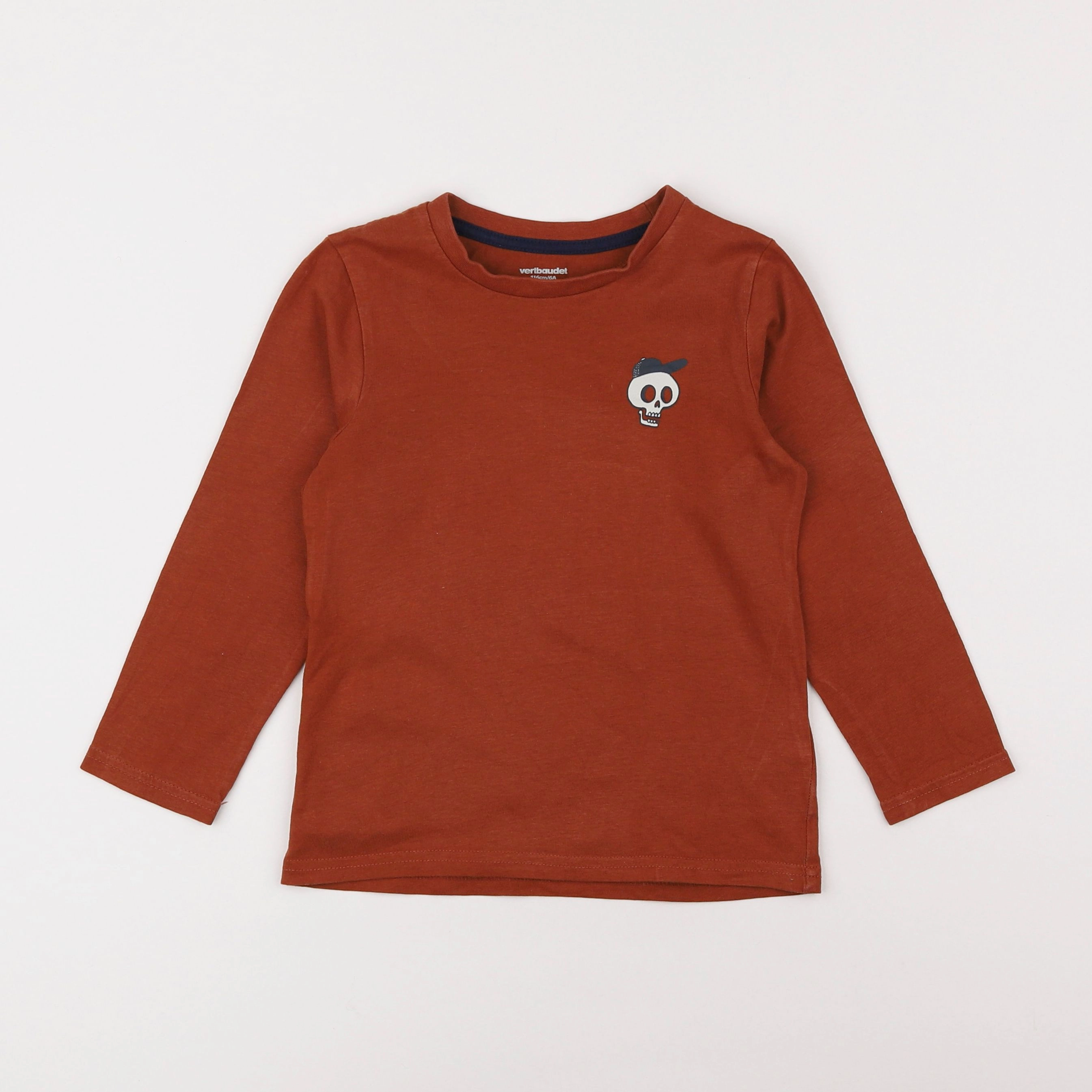 Vertbaudet - tee-shirt marron - 6 ans