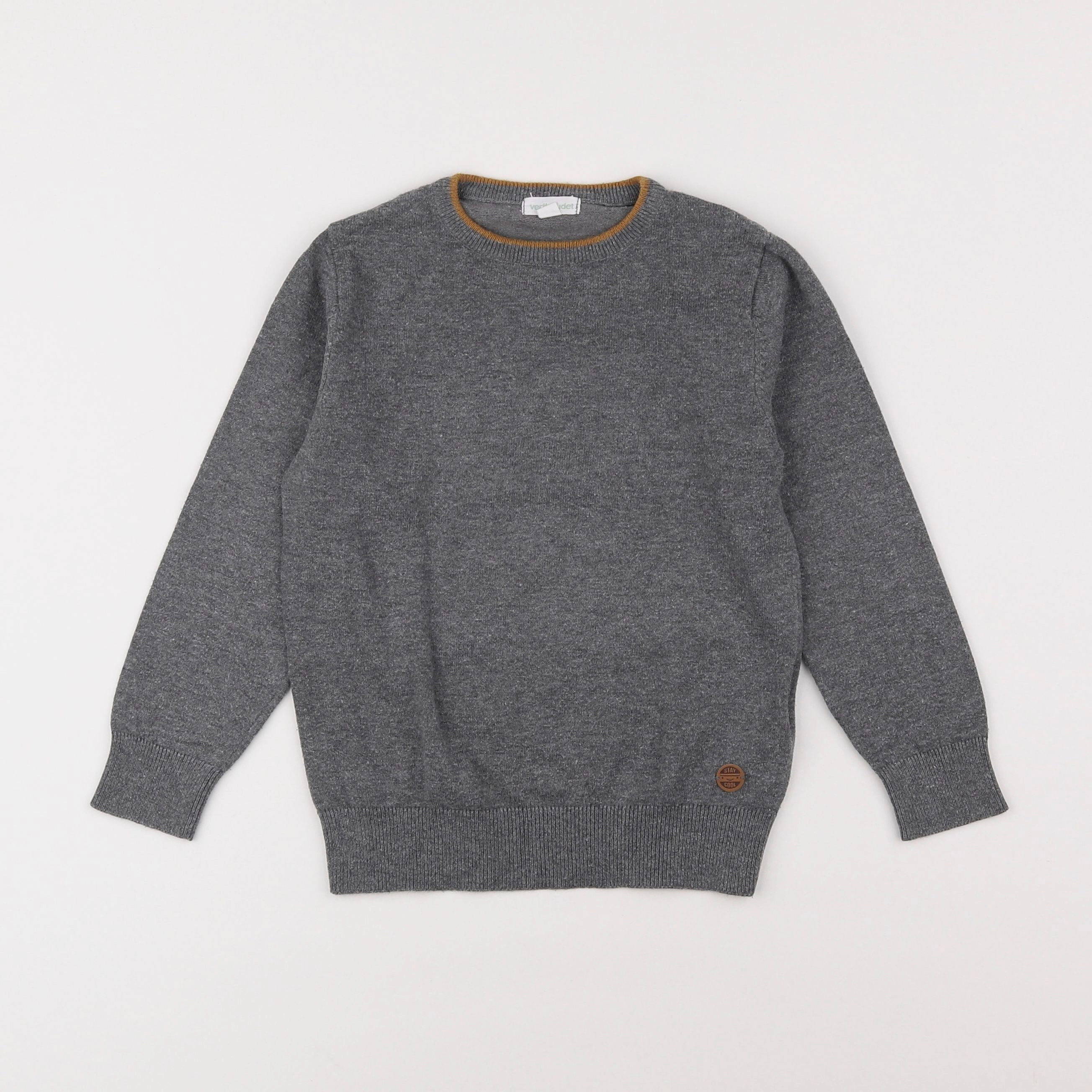 Vertbaudet - pull gris - 6 ans