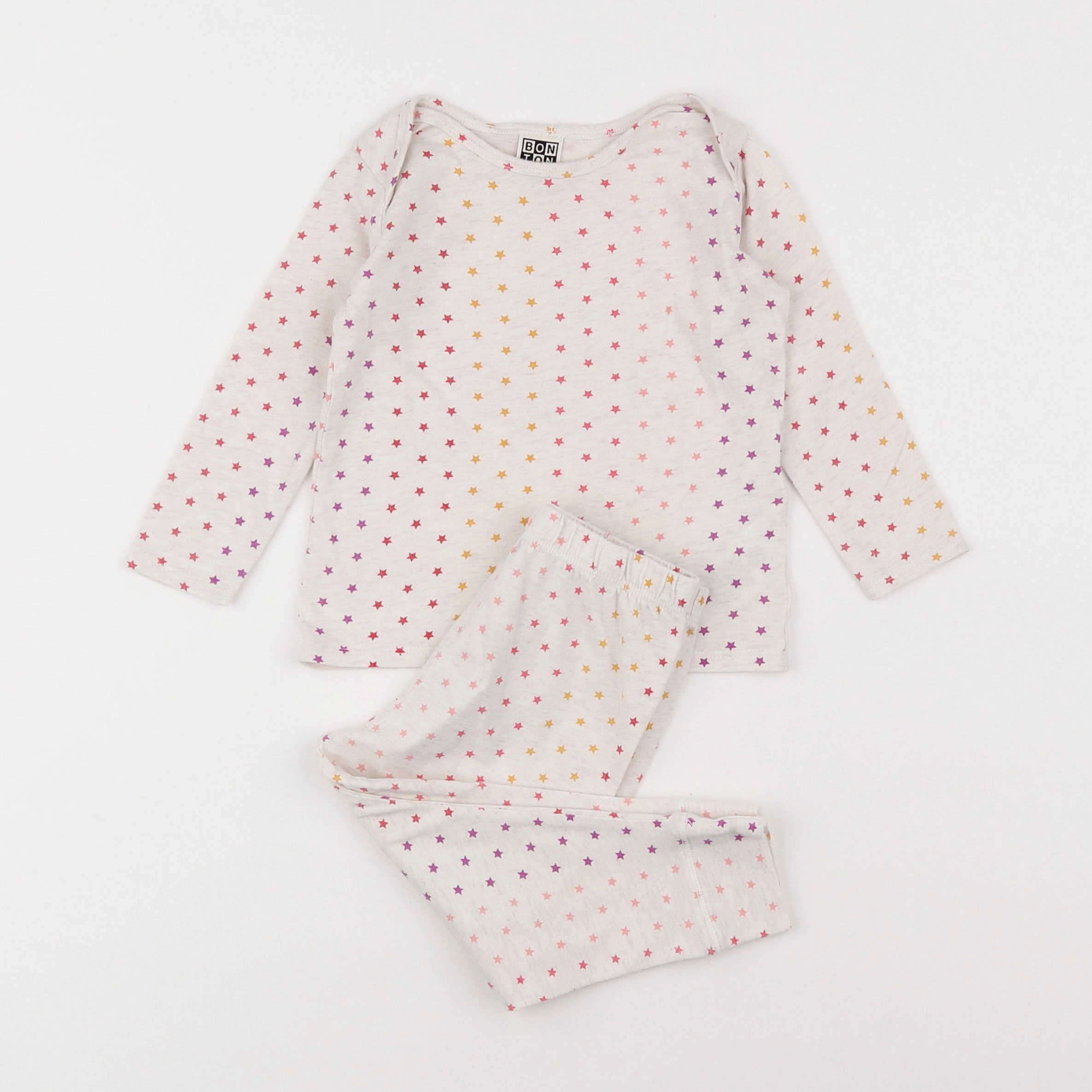 Bonton - pyjama coton gris - 18 mois