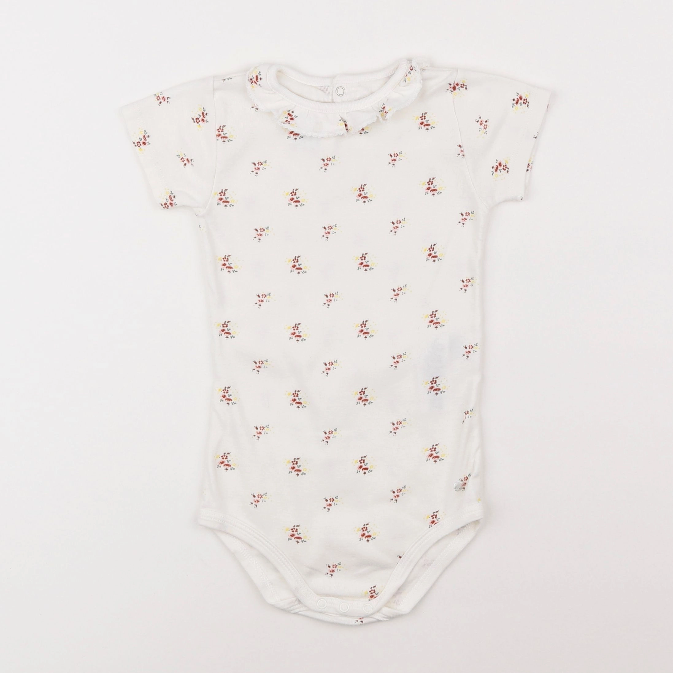 Petit Bateau - body à col beige - 3 ans