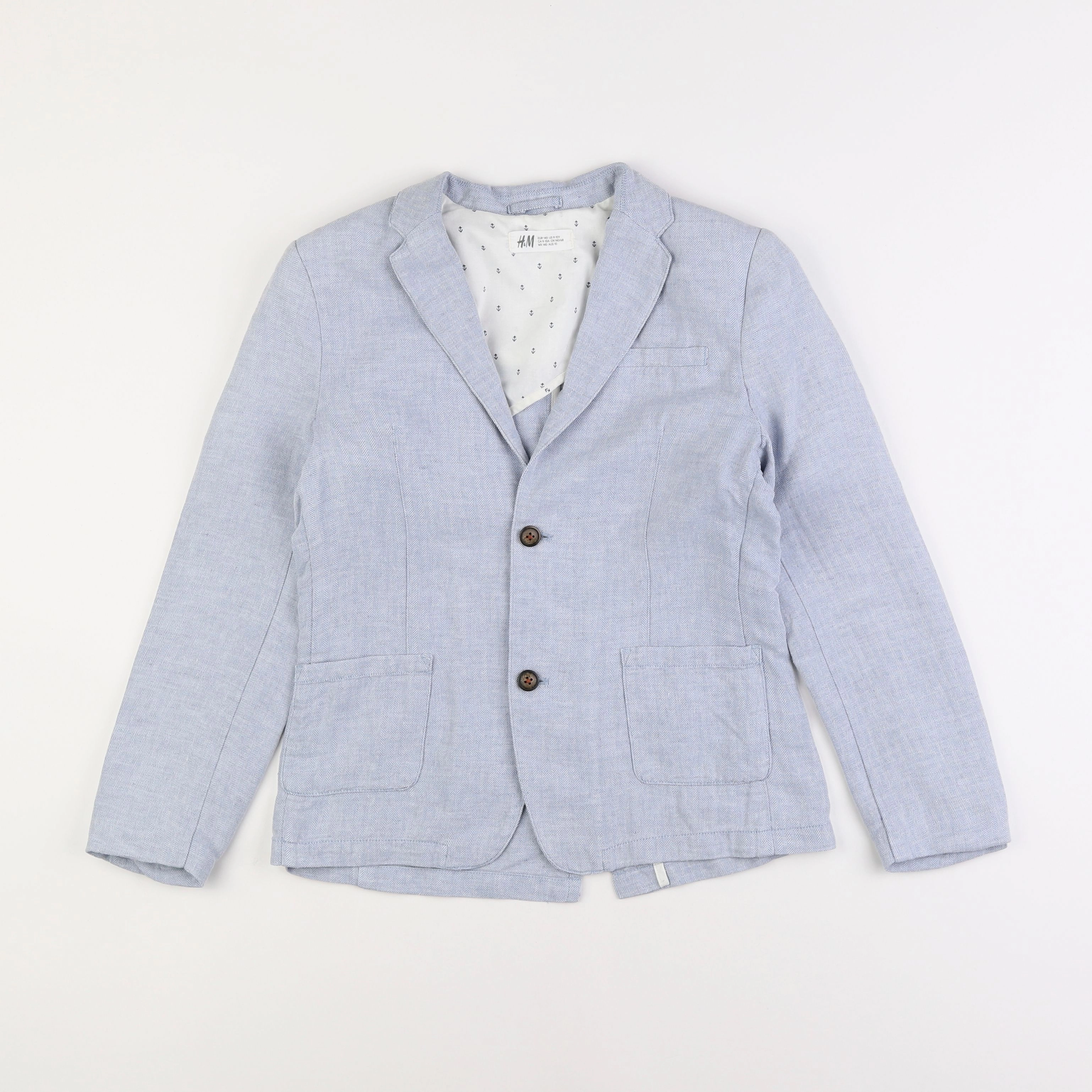 H&M - veste bleu - 9/10 ans