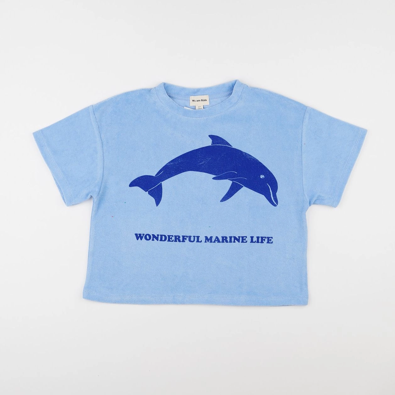 We are kids - Tee Jordan Terry Baby Blue Dolphin - 4/5 ans