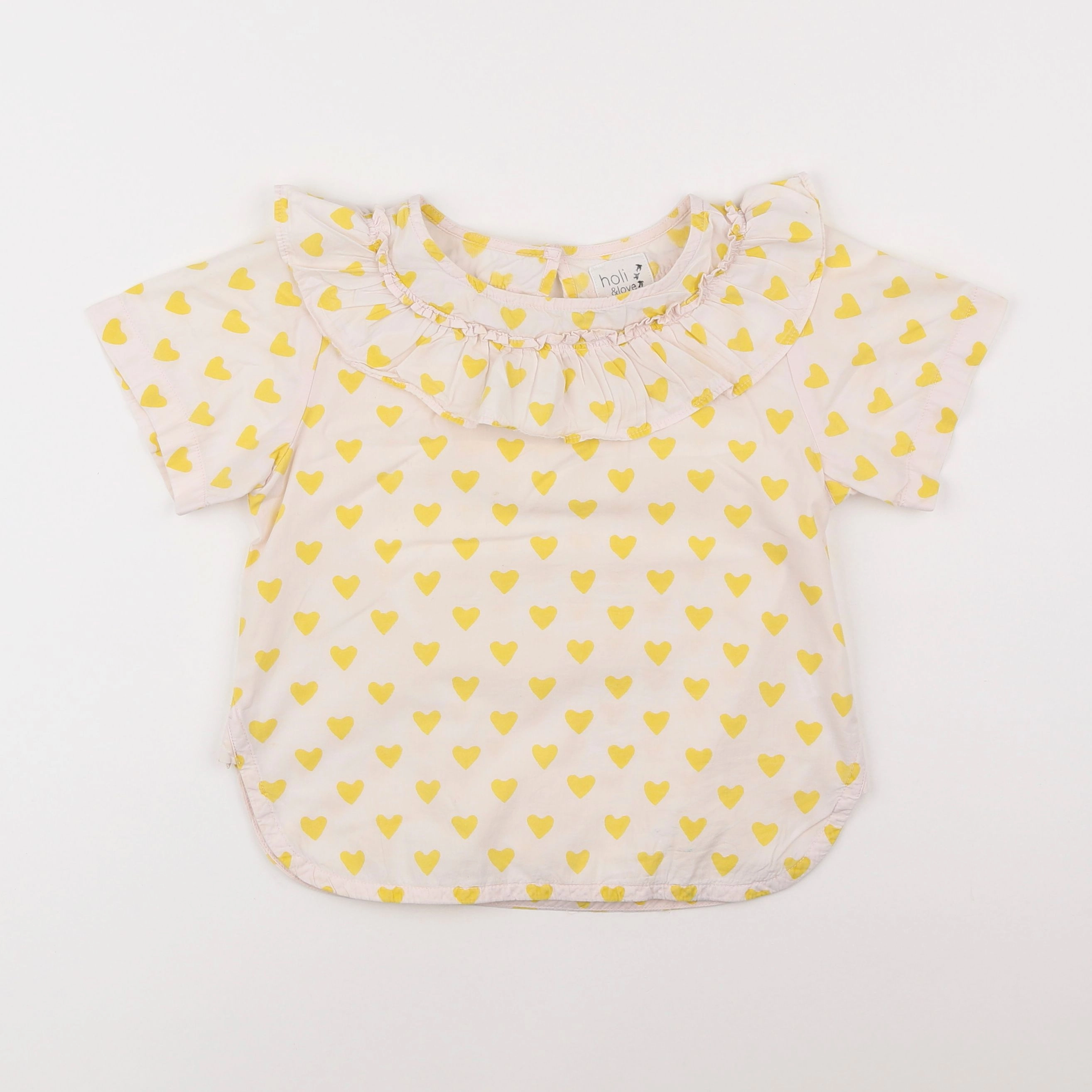 Holi & Love - blouse jaune - 8/9 ans