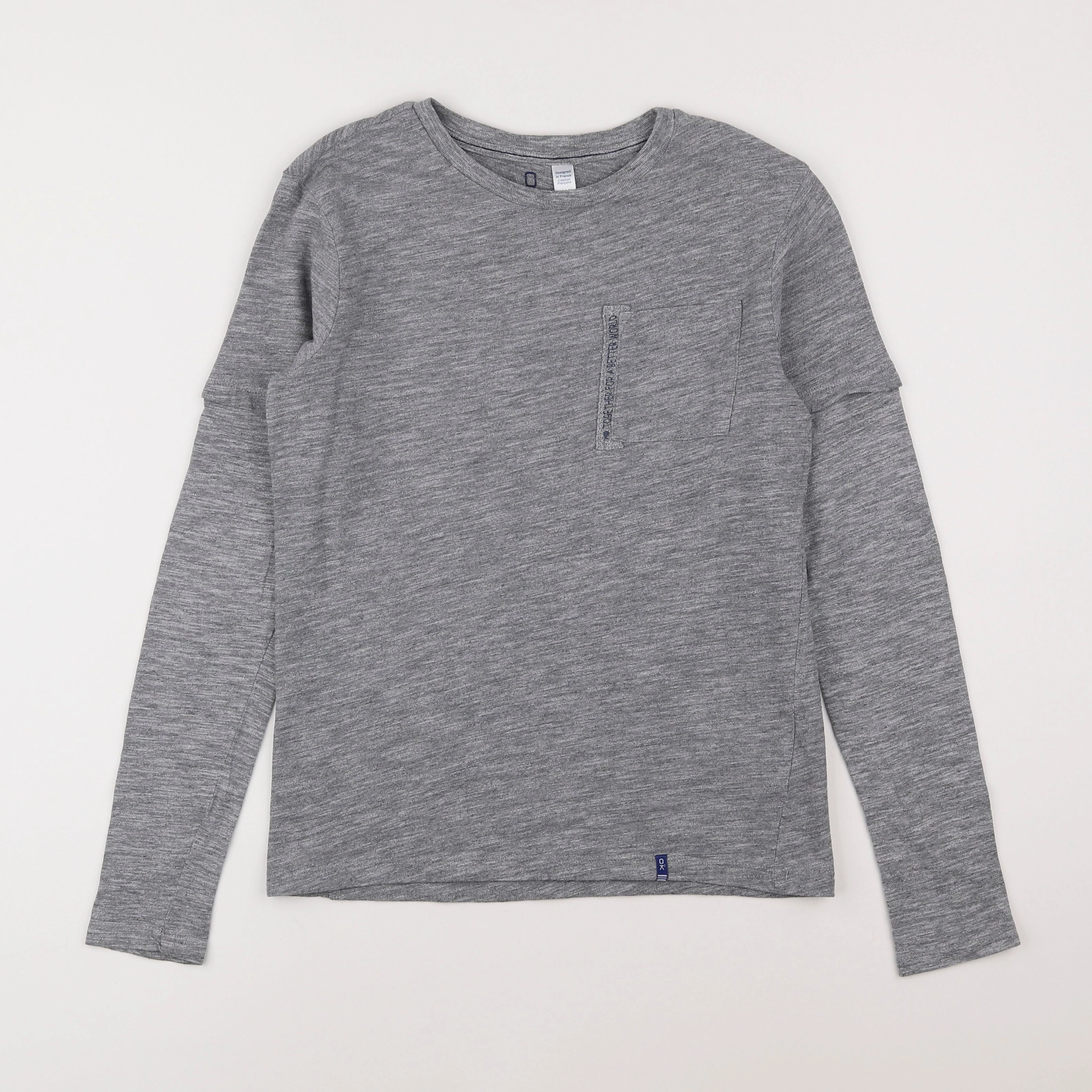 Okaidi - tee-shirt gris - 12 ans