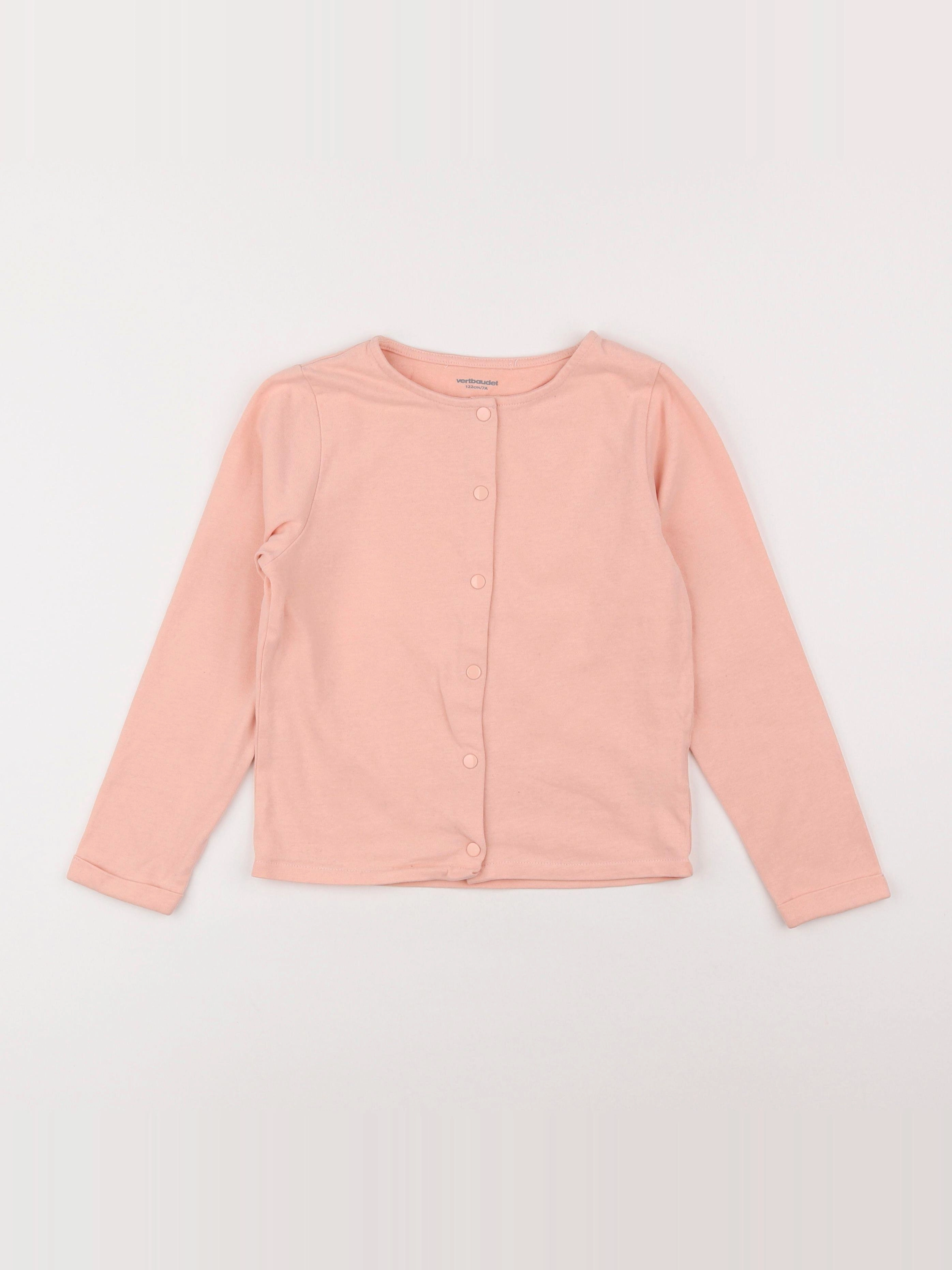 Vertbaudet - tee-shirt rose - 7 ans