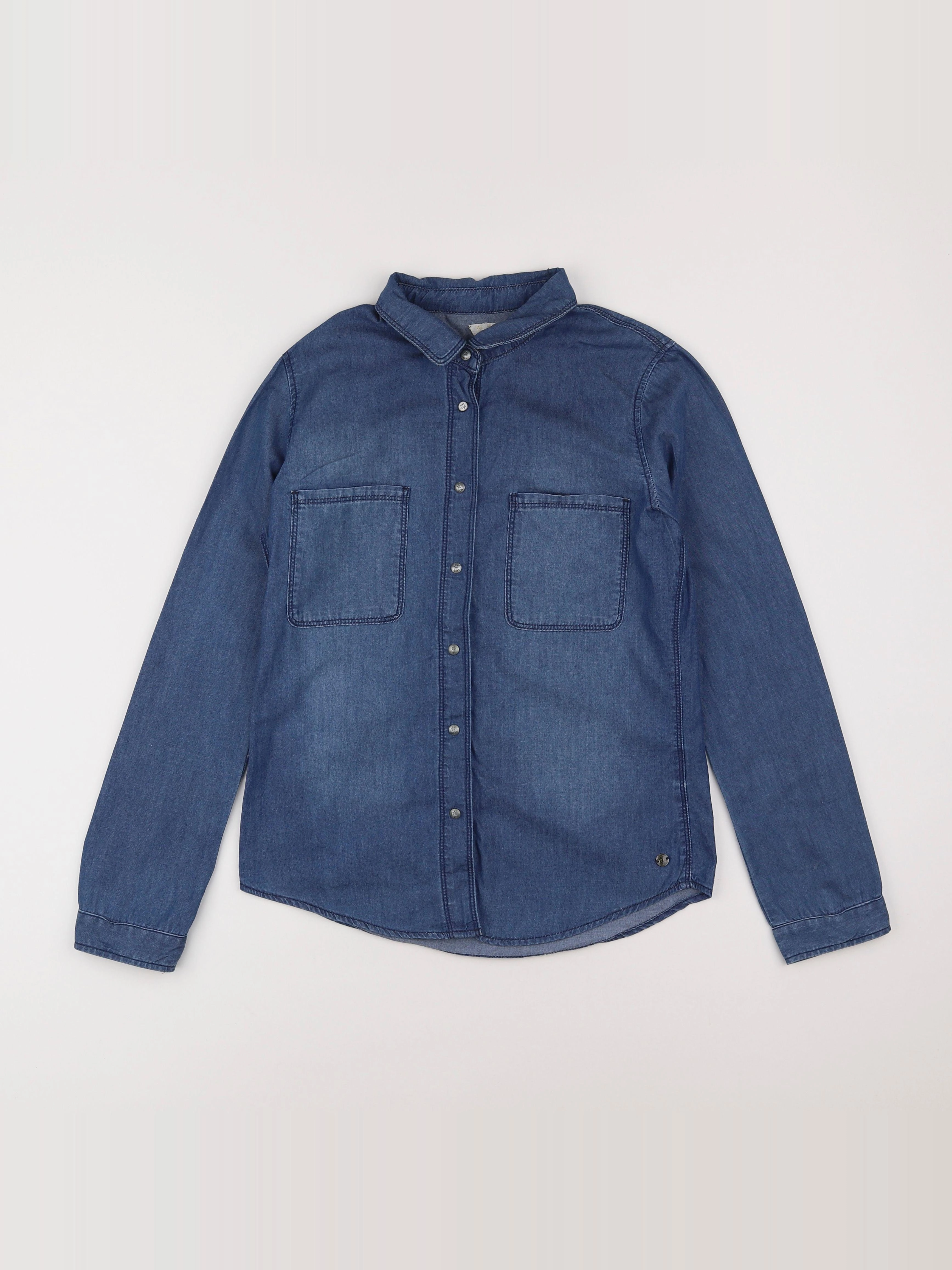 IKKS - chemise imprimé au dos bleu - 14 ans
