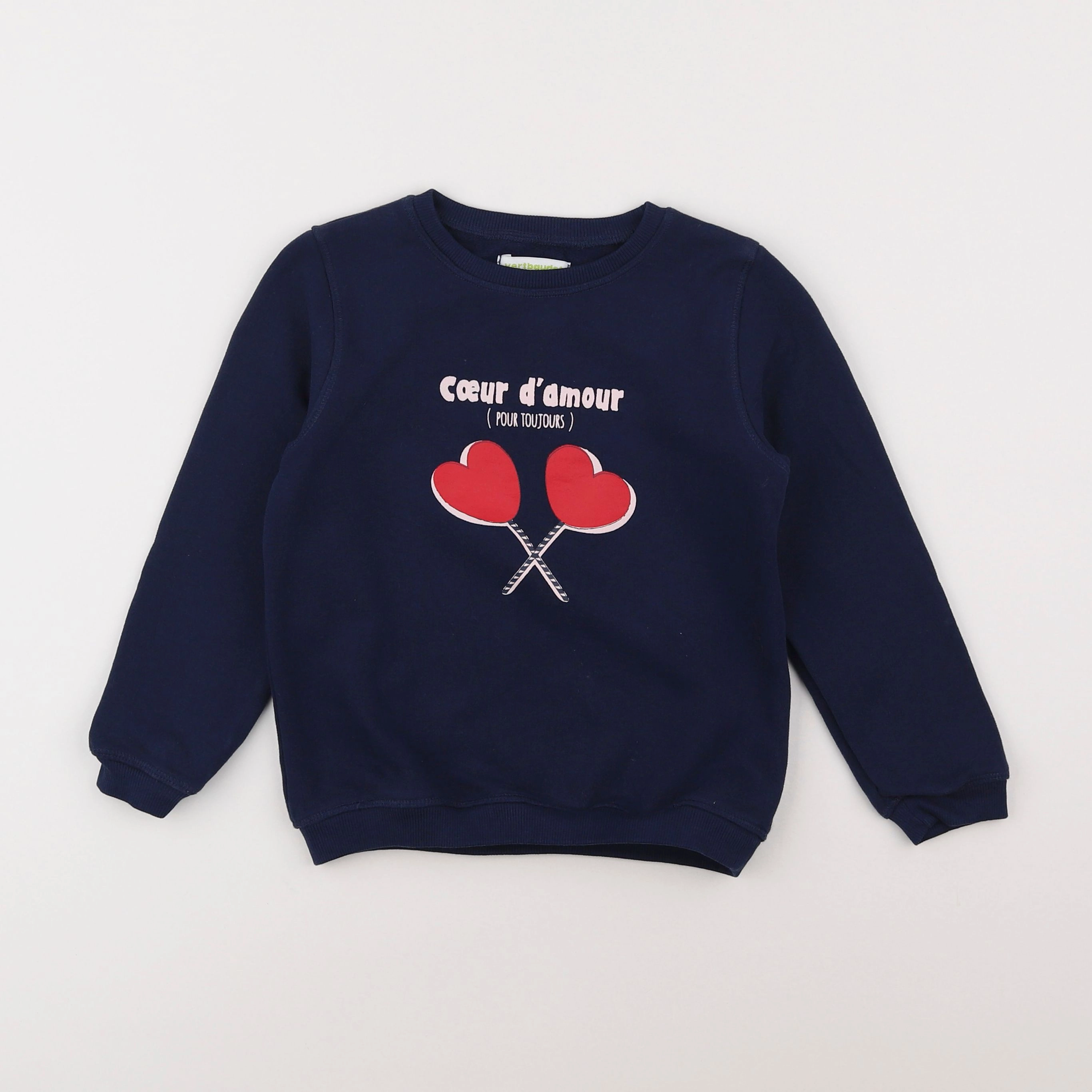 Vertbaudet - sweat bleu - 6 ans