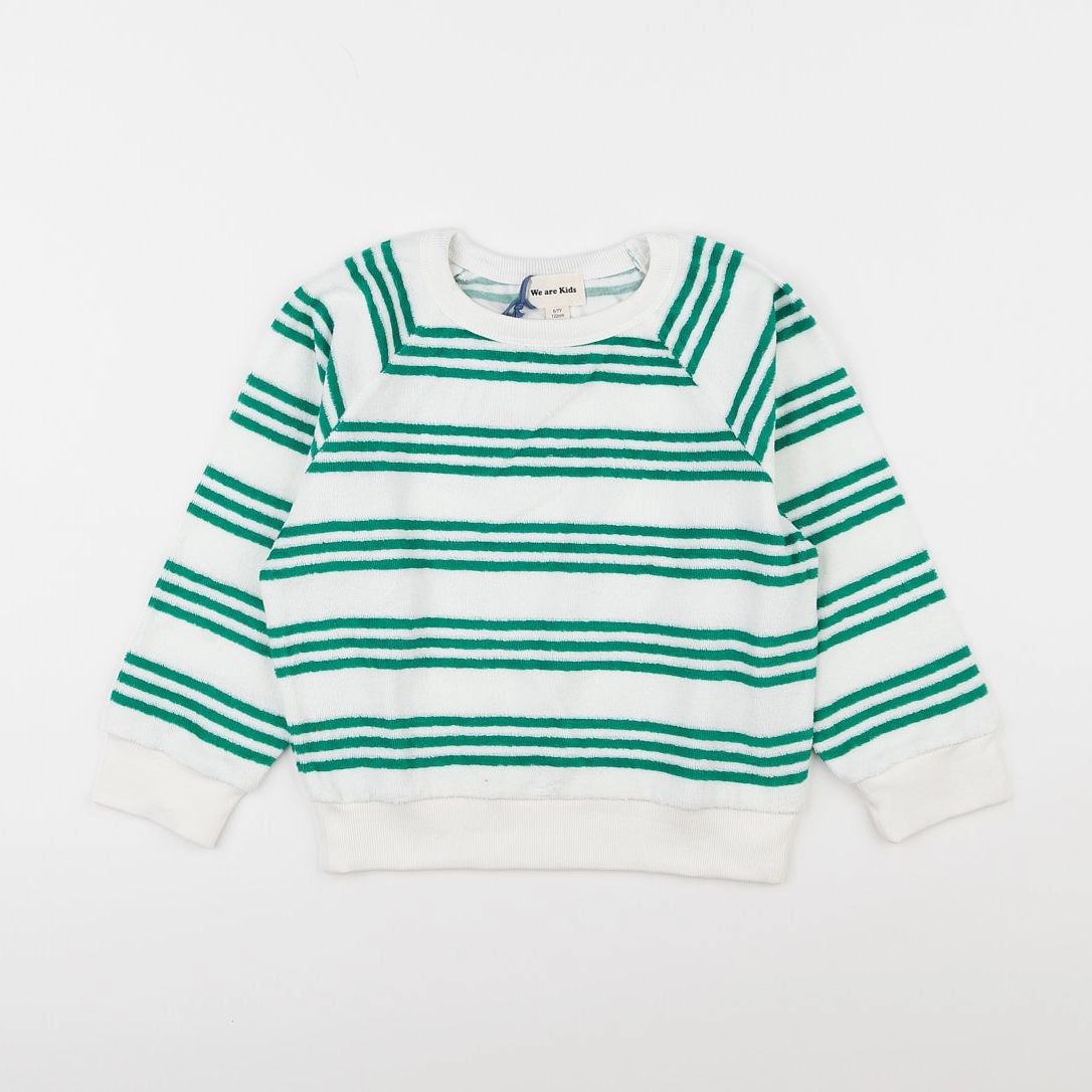 We are kids - Sweat Henri Terry Green Sporty Stripes - 12/13 ans