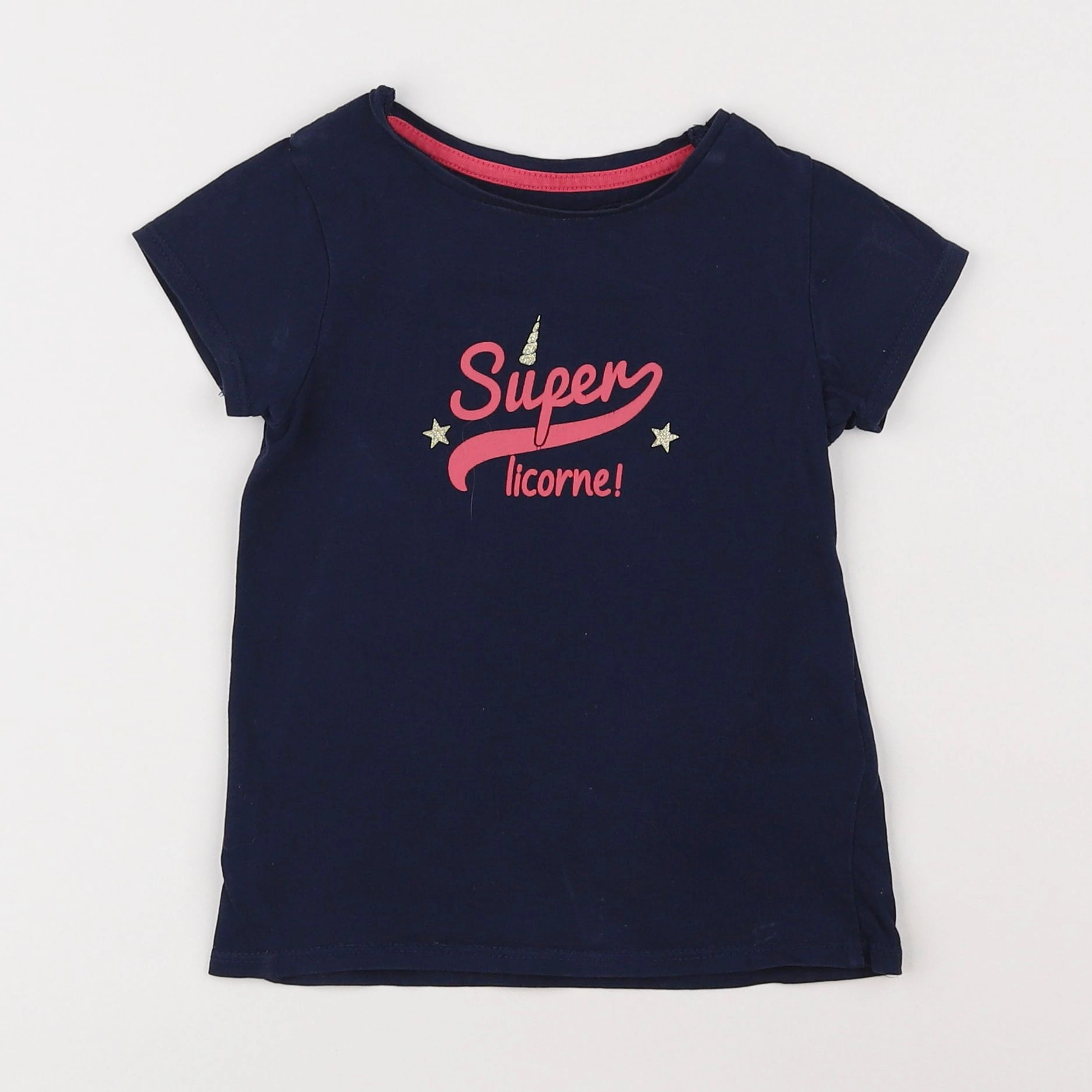 Vertbaudet - tee-shirt bleu - 4 ans