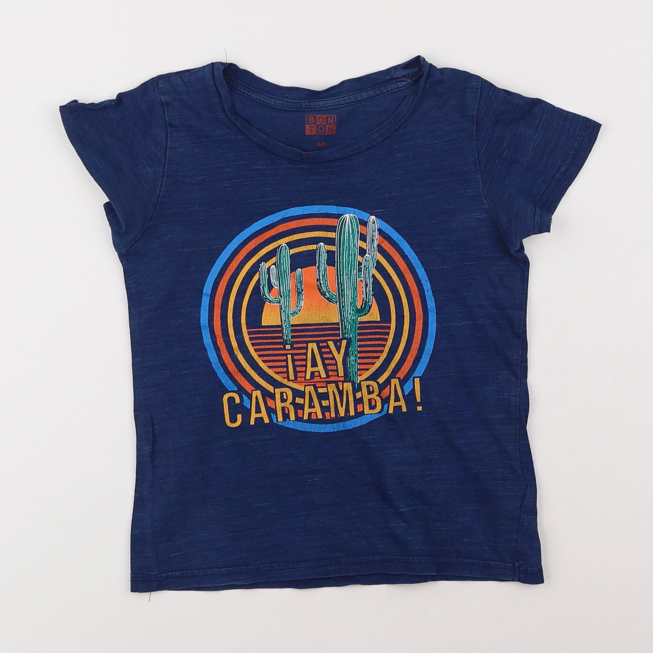 Bonton - tee-shirt bleu - 6 ans