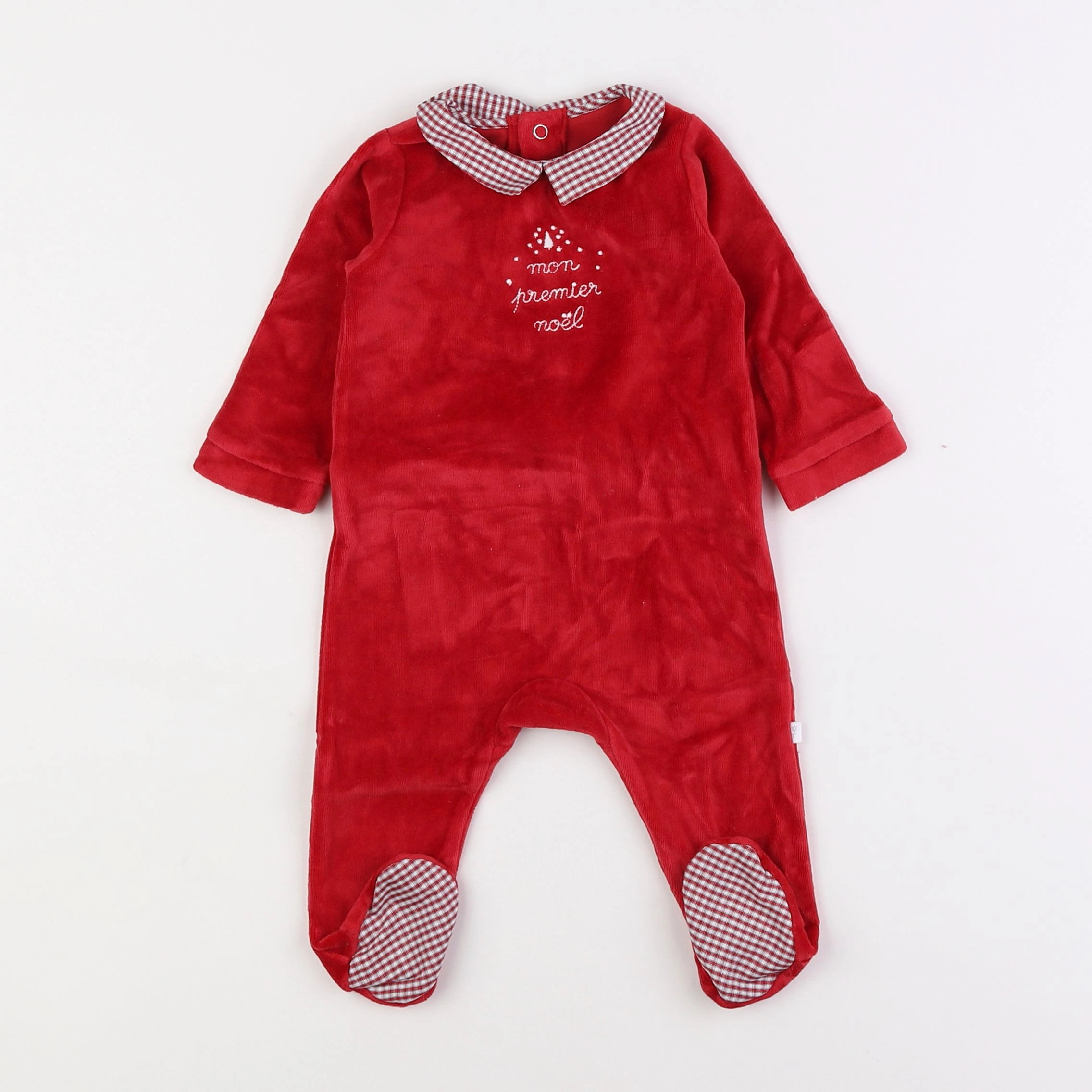 Jacadi - pyjama velours rouge - 6 mois