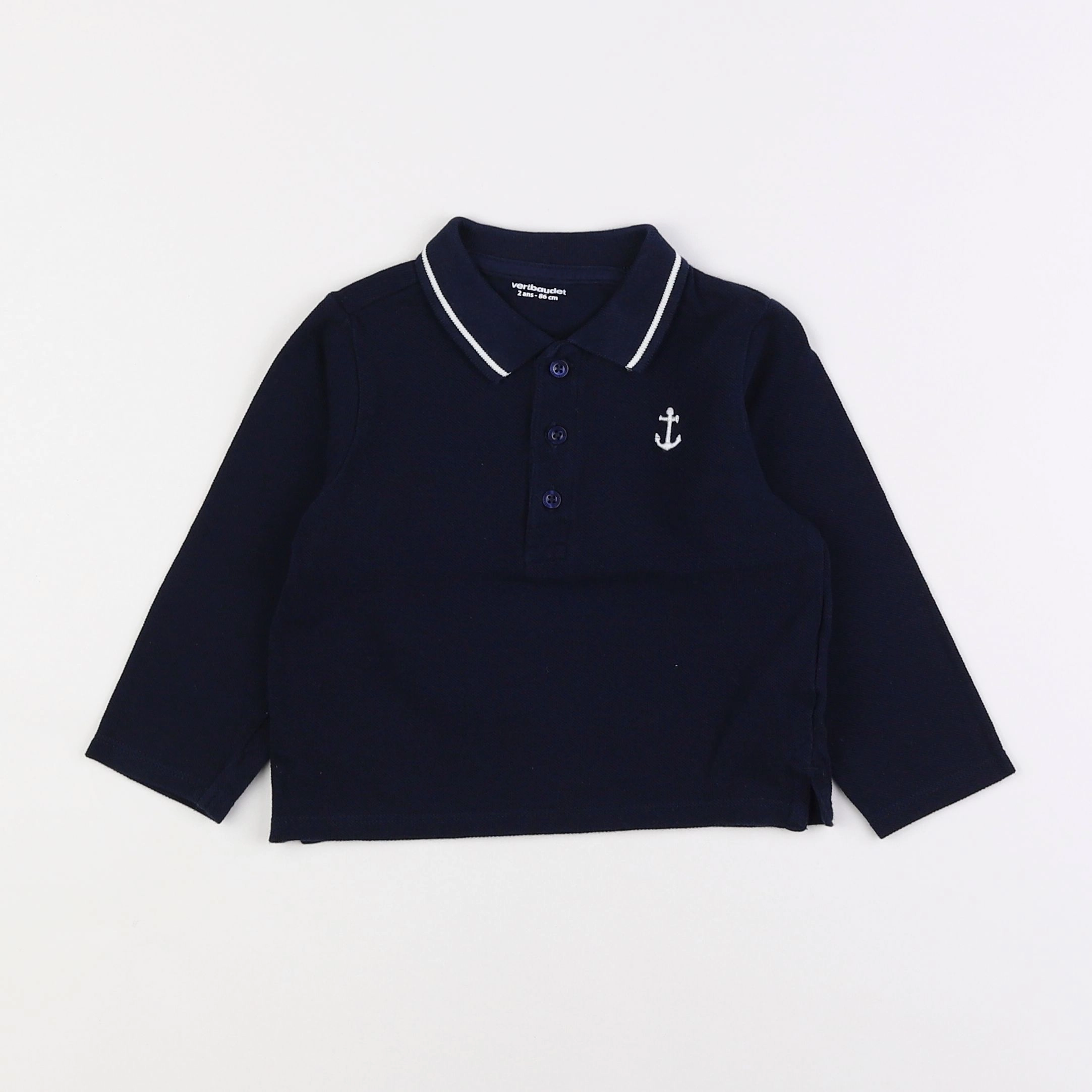 Vertbaudet - polo bleu - 2 ans