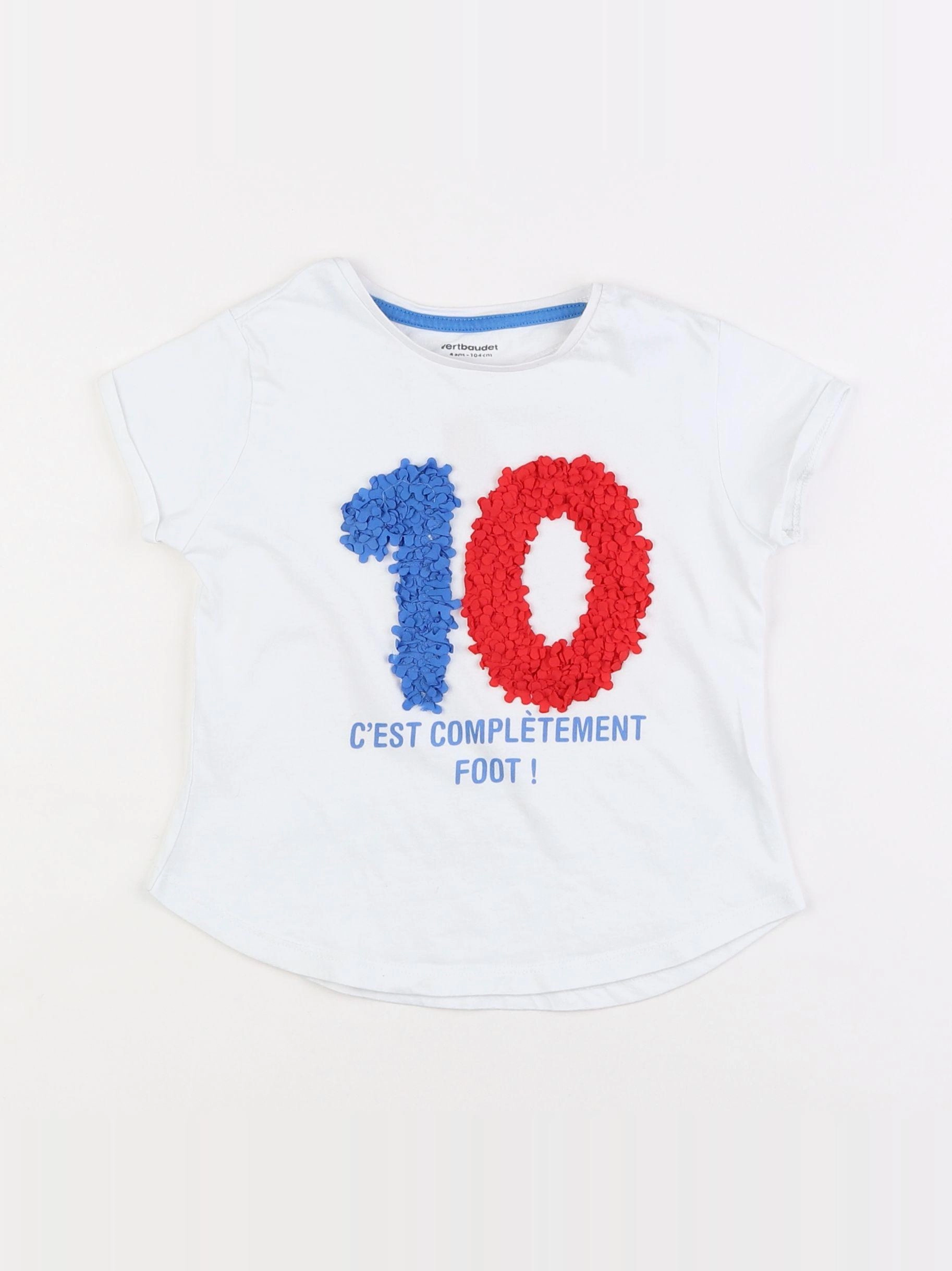 Vertbaudet - tee-shirt blanc - 4 ans