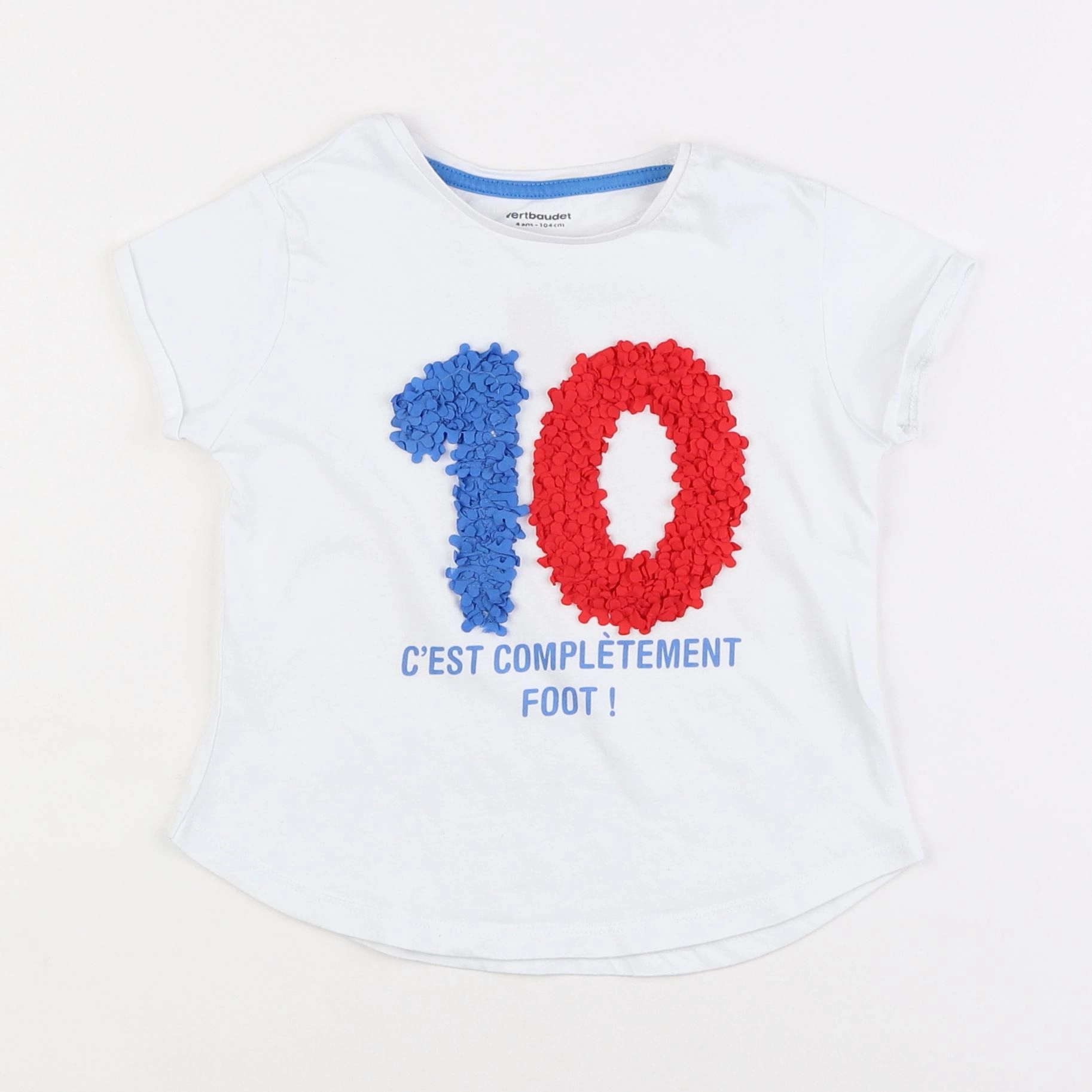 Vertbaudet - tee-shirt blanc - 4 ans