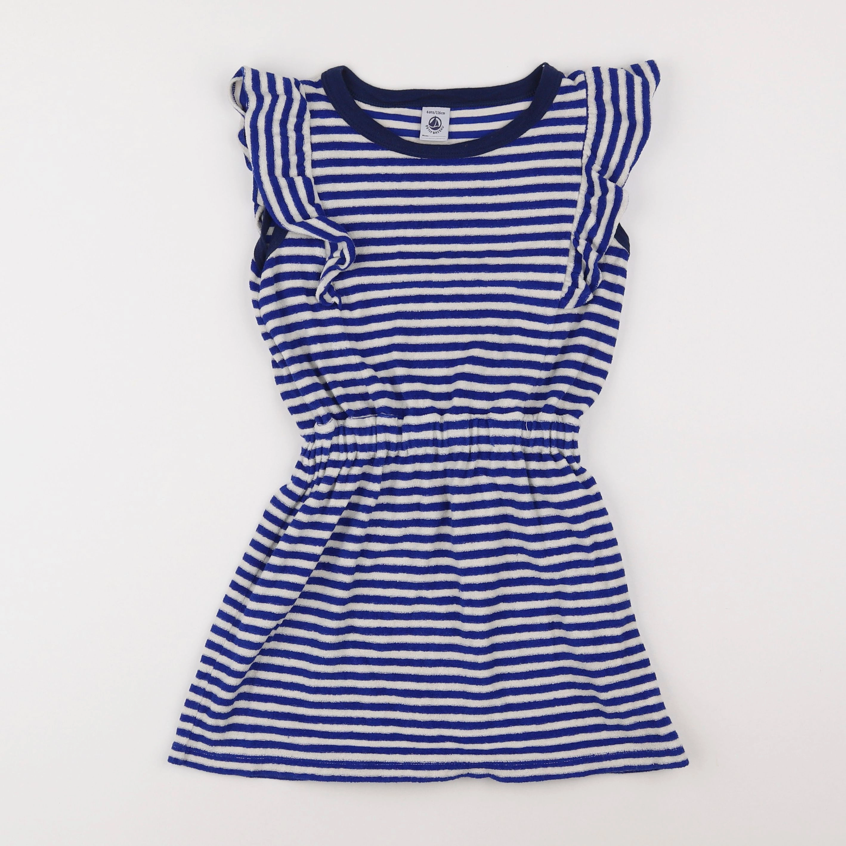 Petit Bateau - robe bleu - 6 ans