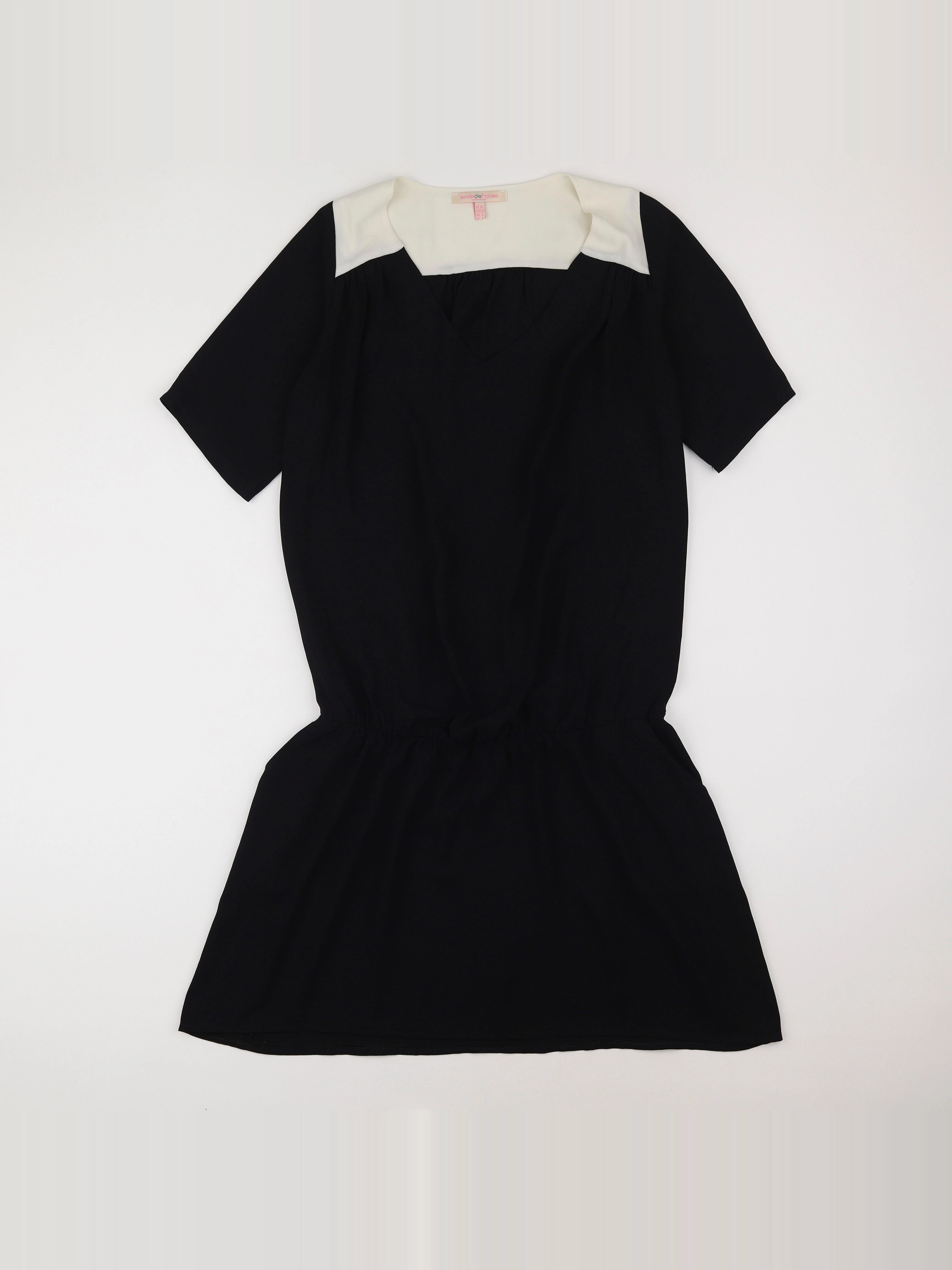 Envie de fraise - robe grossesse noir, beige - 36