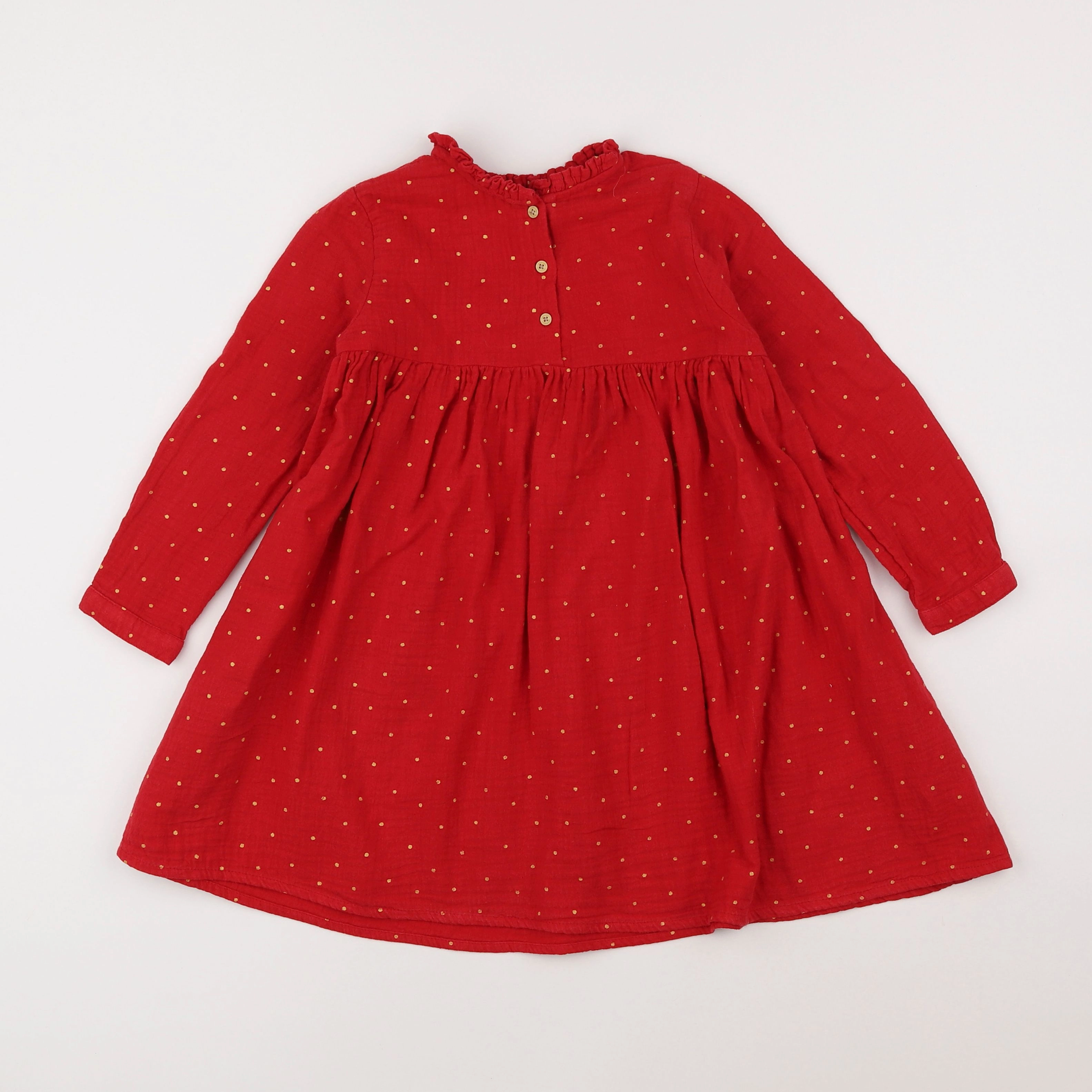 Vertbaudet - robe rouge - 5 ans