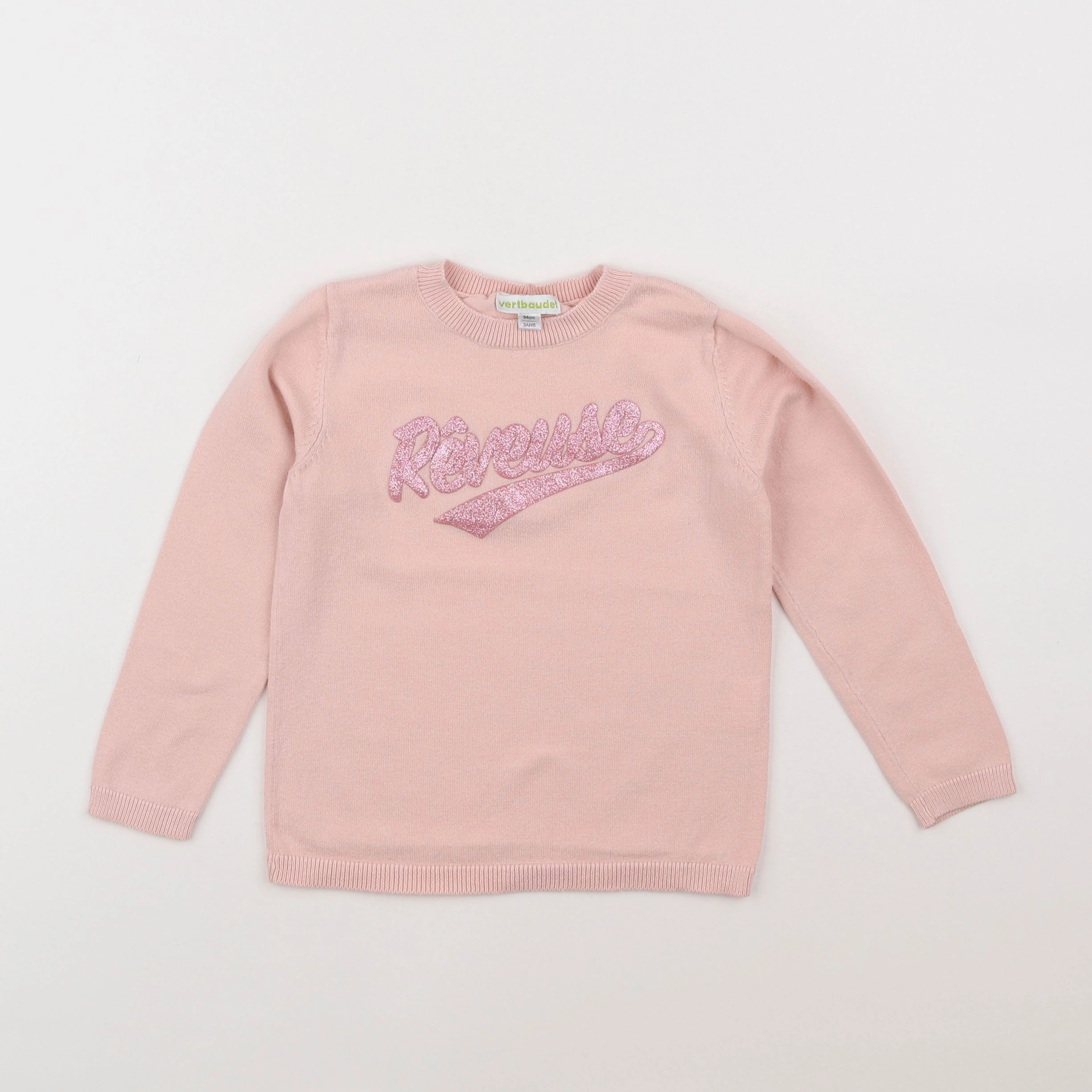 Vertbaudet - pull rose - 3 ans