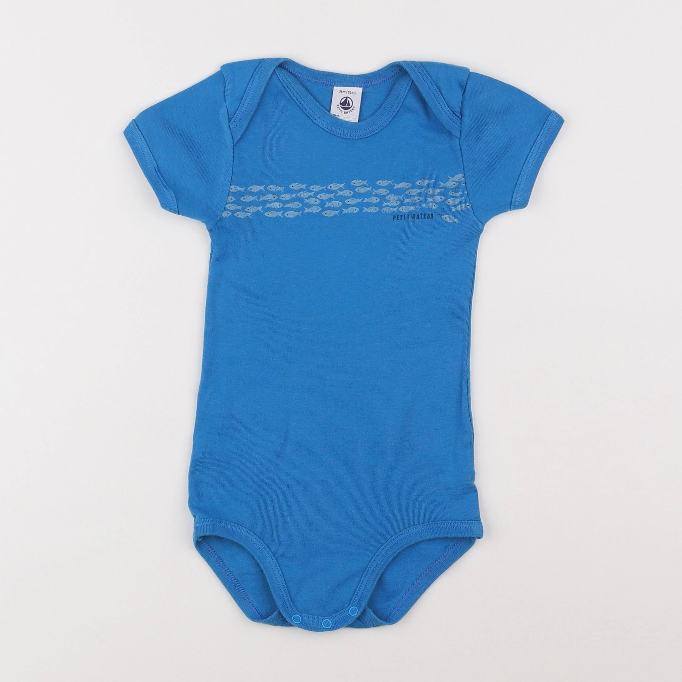 Petit Bateau - body bleu - 3 ans