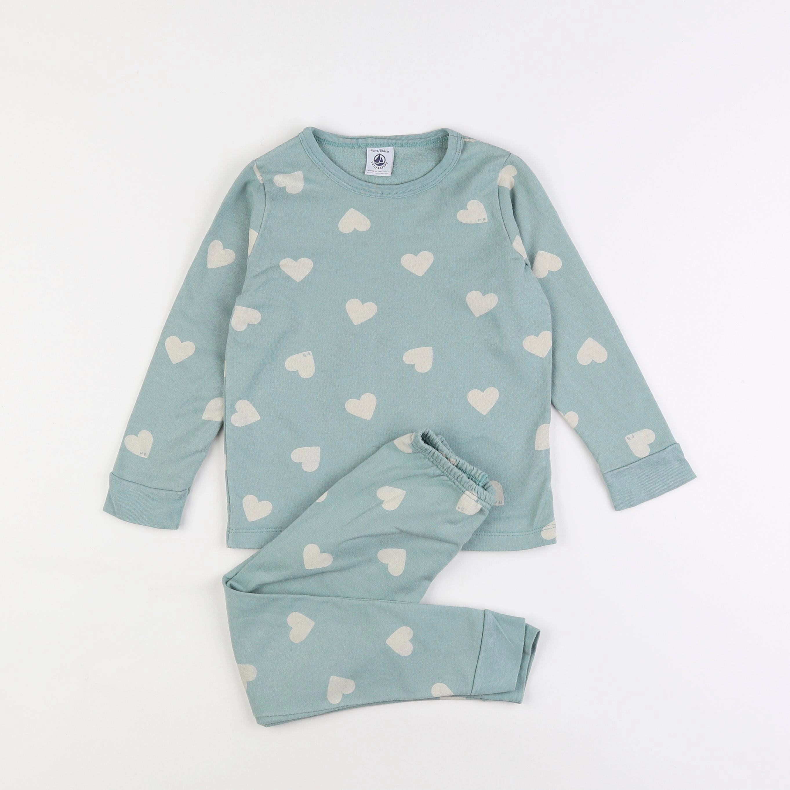 Petit Bateau - pyjama coton bleu - 4 ans