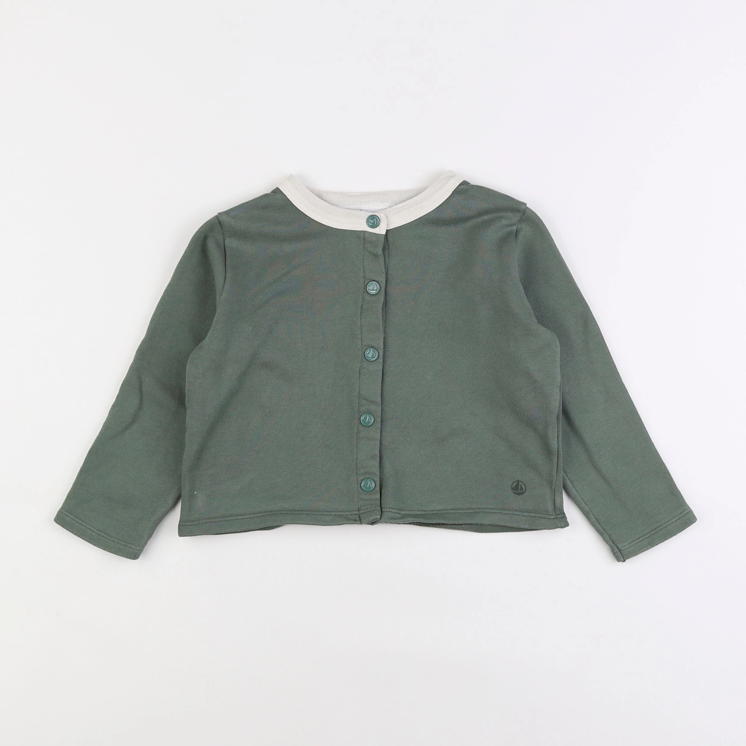 Petit Bateau - sweat vert - 4 ans