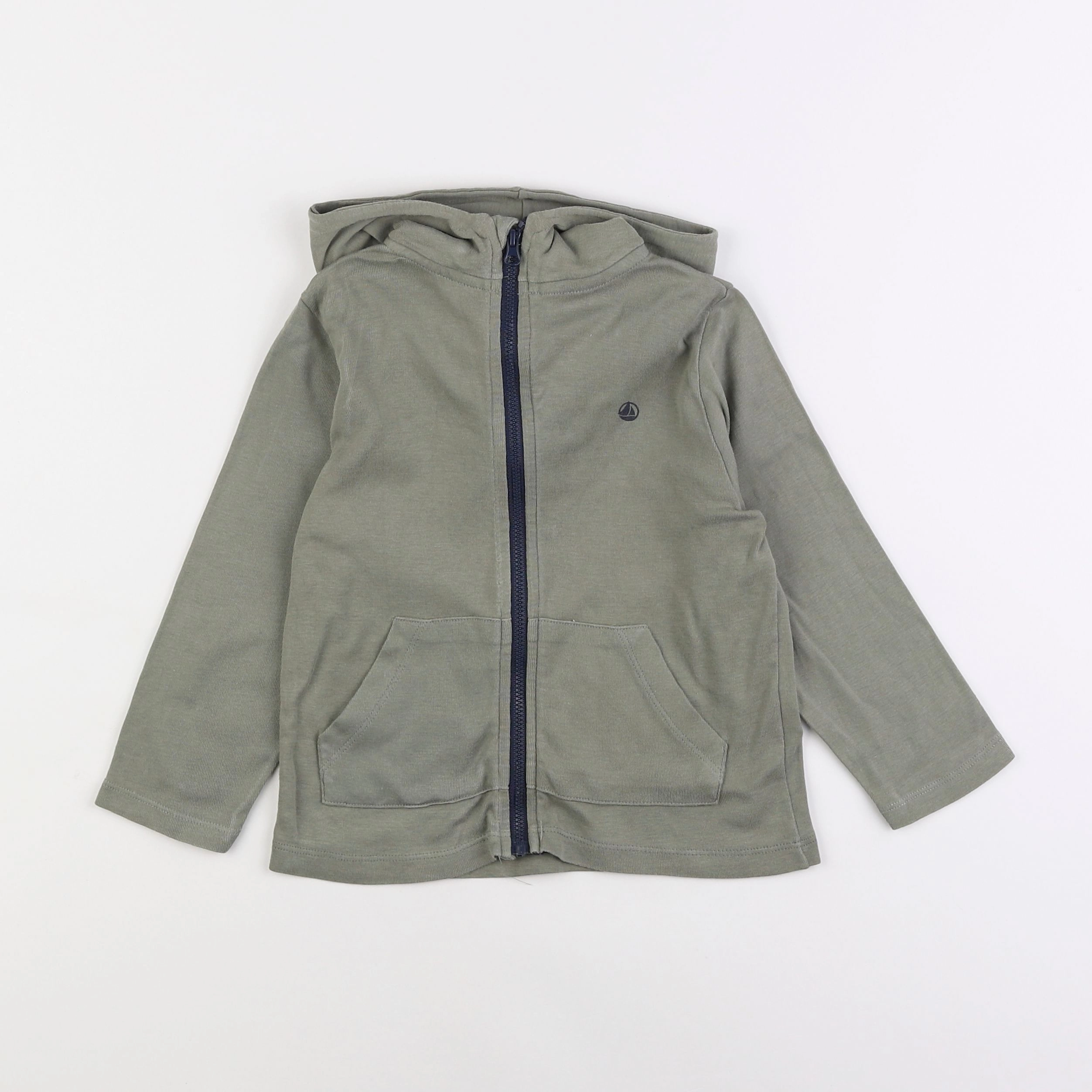 Petit Bateau - sweat vert - 4 ans