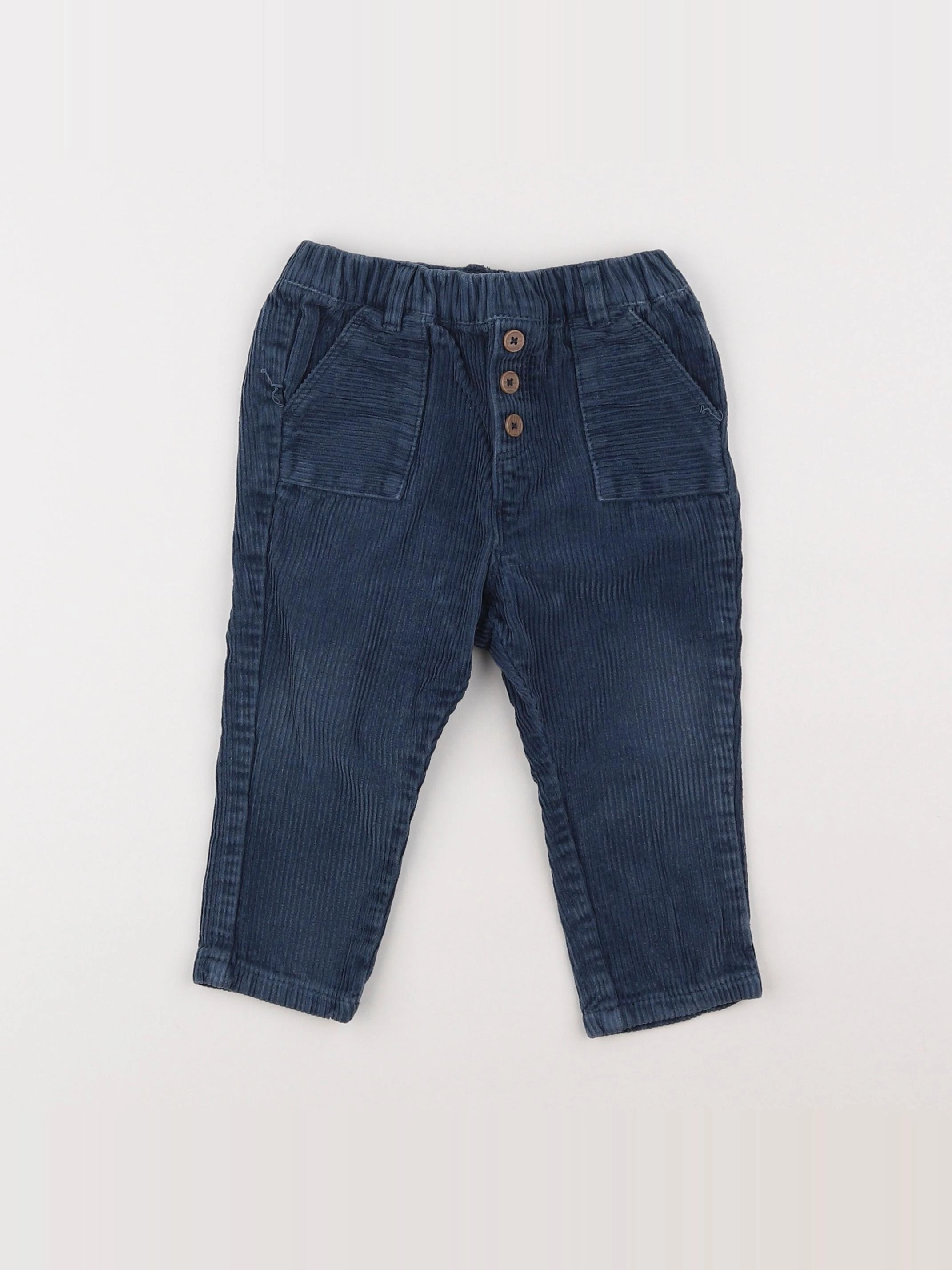 Vertbaudet - pantalon bleu - 18 mois