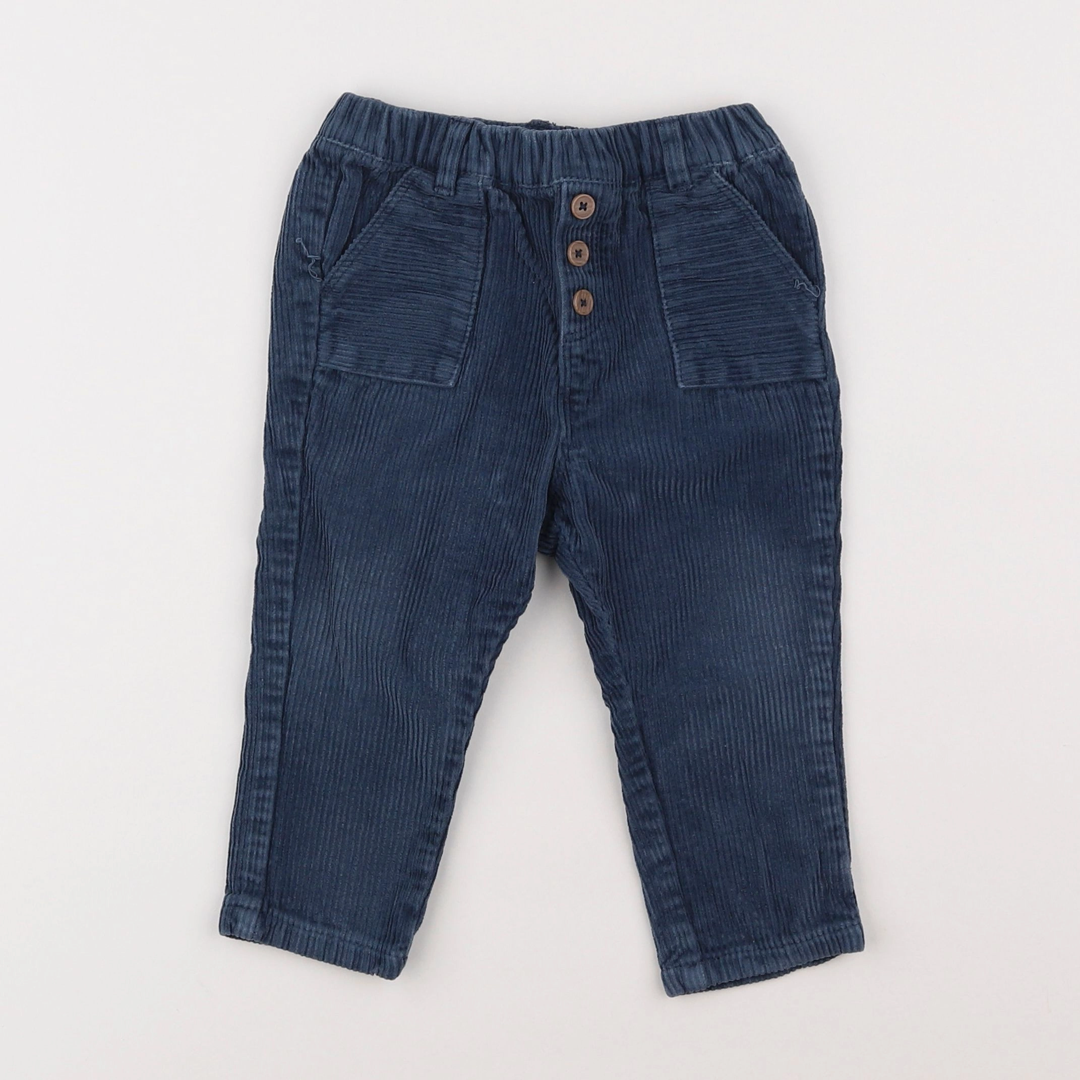 Vertbaudet - pantalon bleu - 18 mois