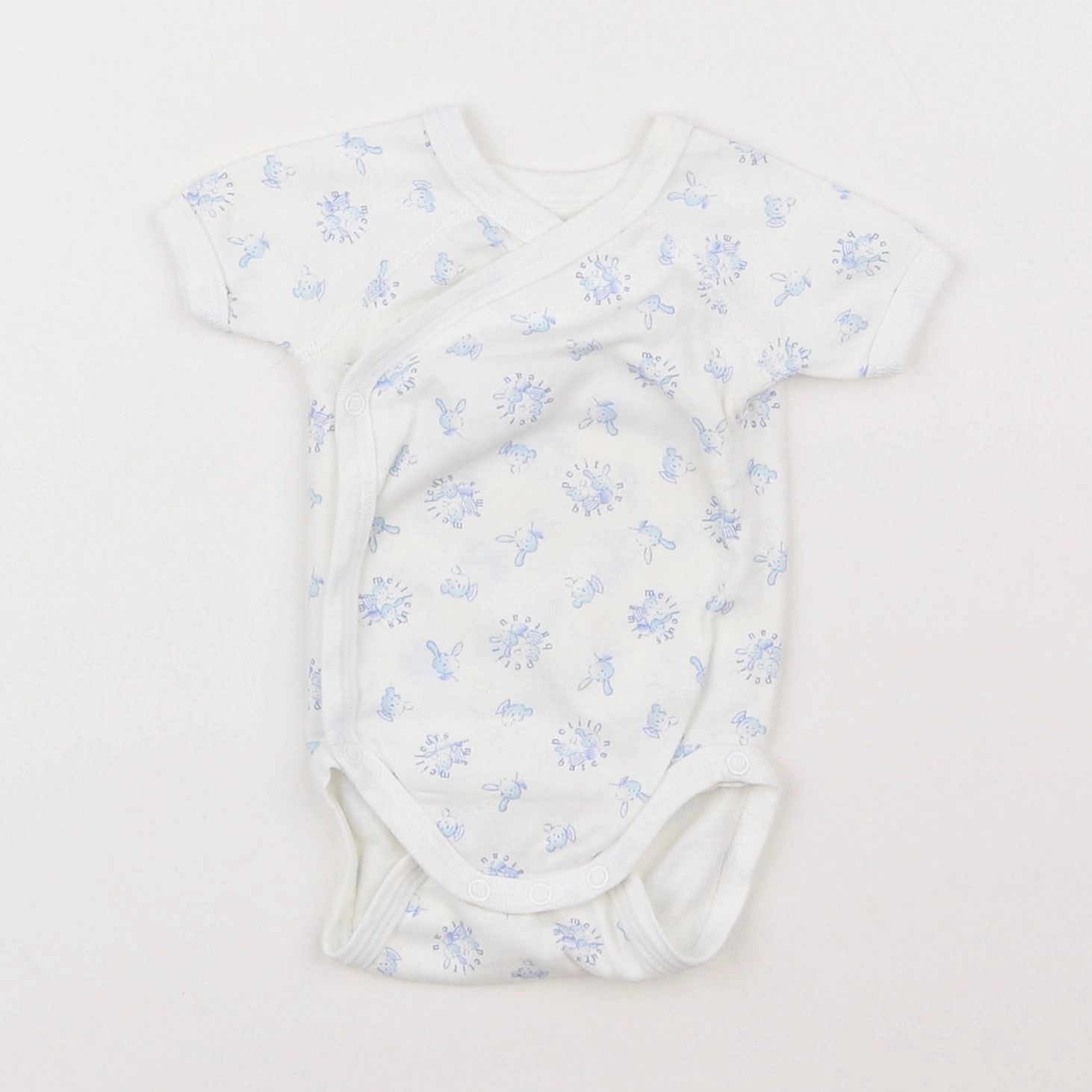 Petit Bateau - body blanc - 1 mois