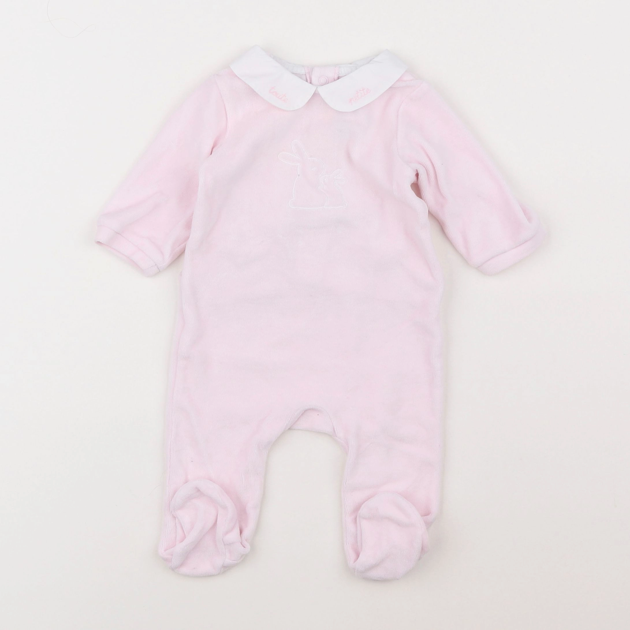 Jacadi - pyjama velours rose - 3 mois