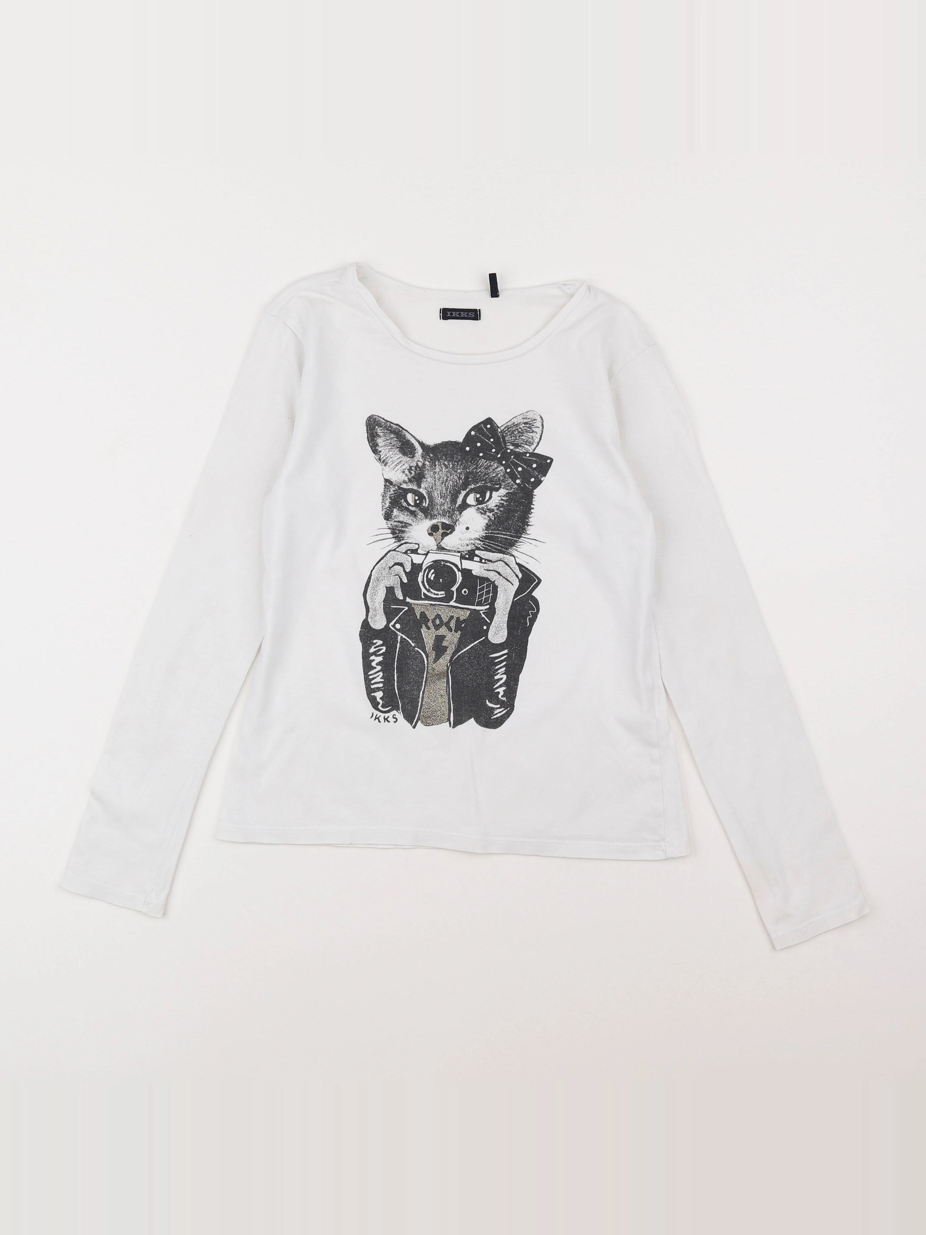 IKKS - tee-shirt blanc - 10 ans