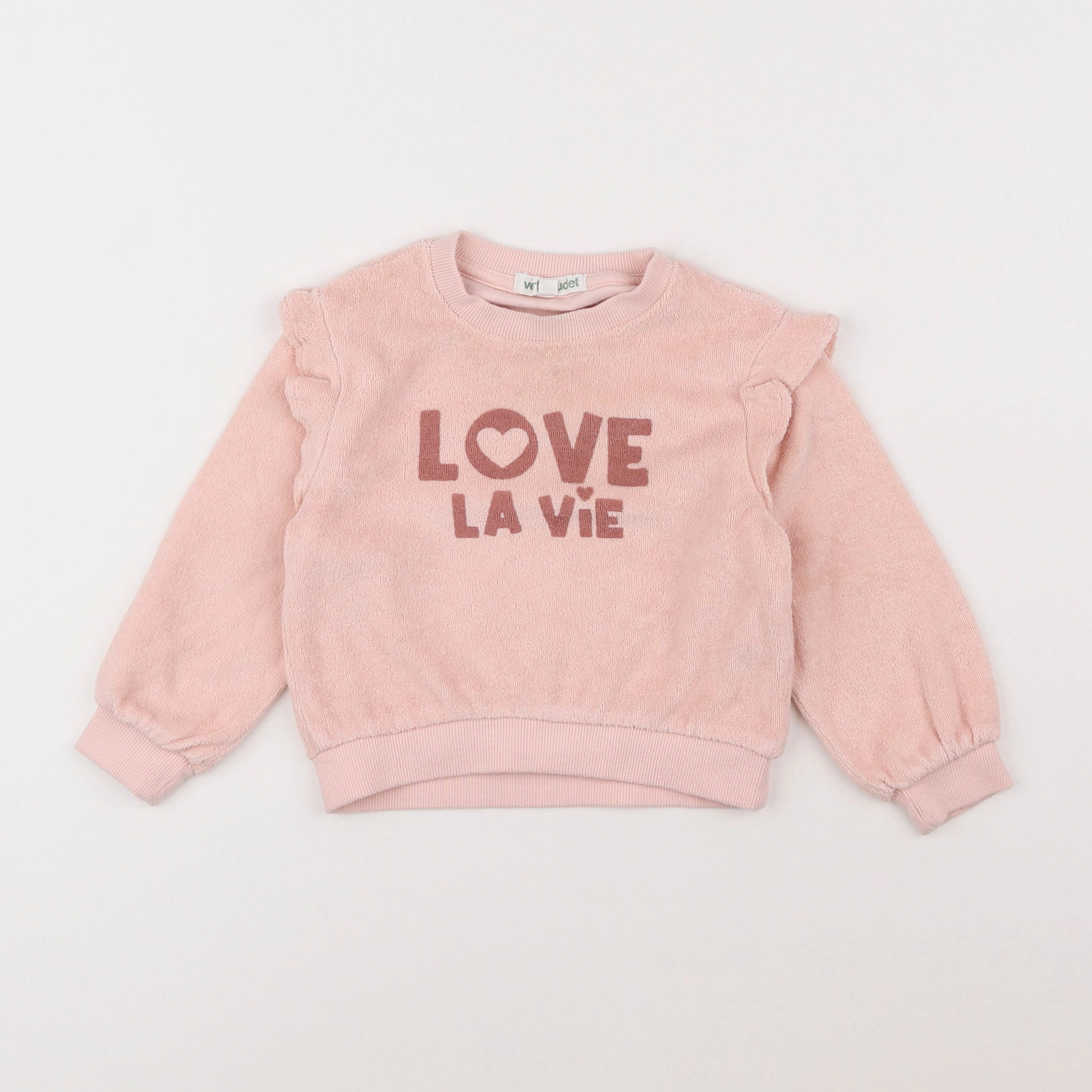 Vertbaudet - sweat rose - 2 ans