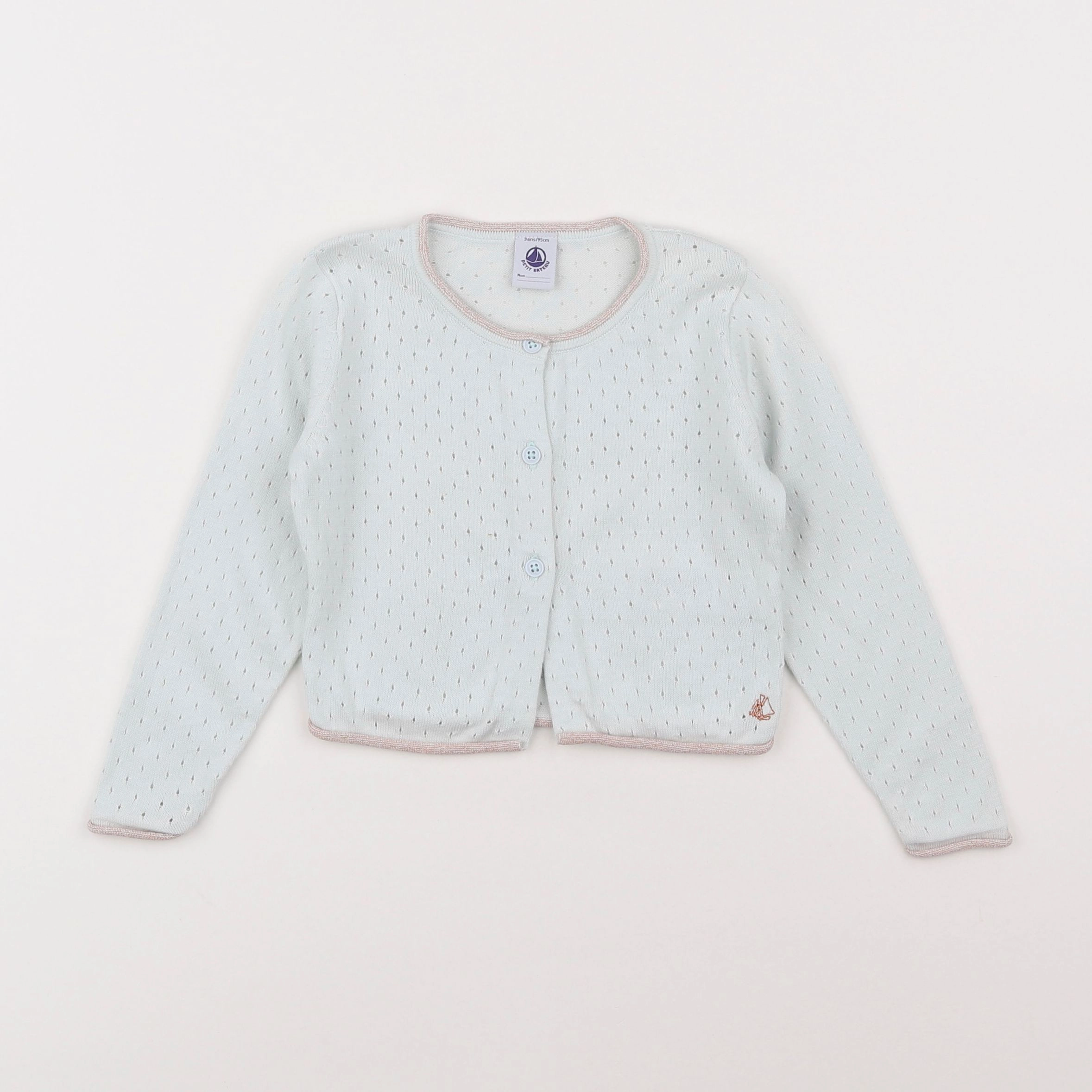 Petit Bateau - gilet vert - 3 ans