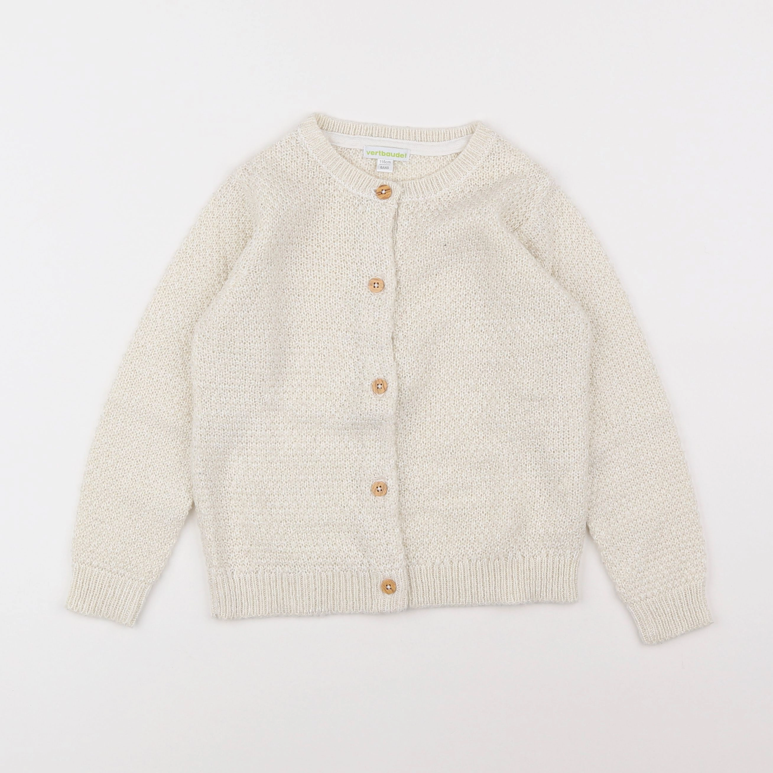 Vertbaudet - gilet blanc - 6 ans